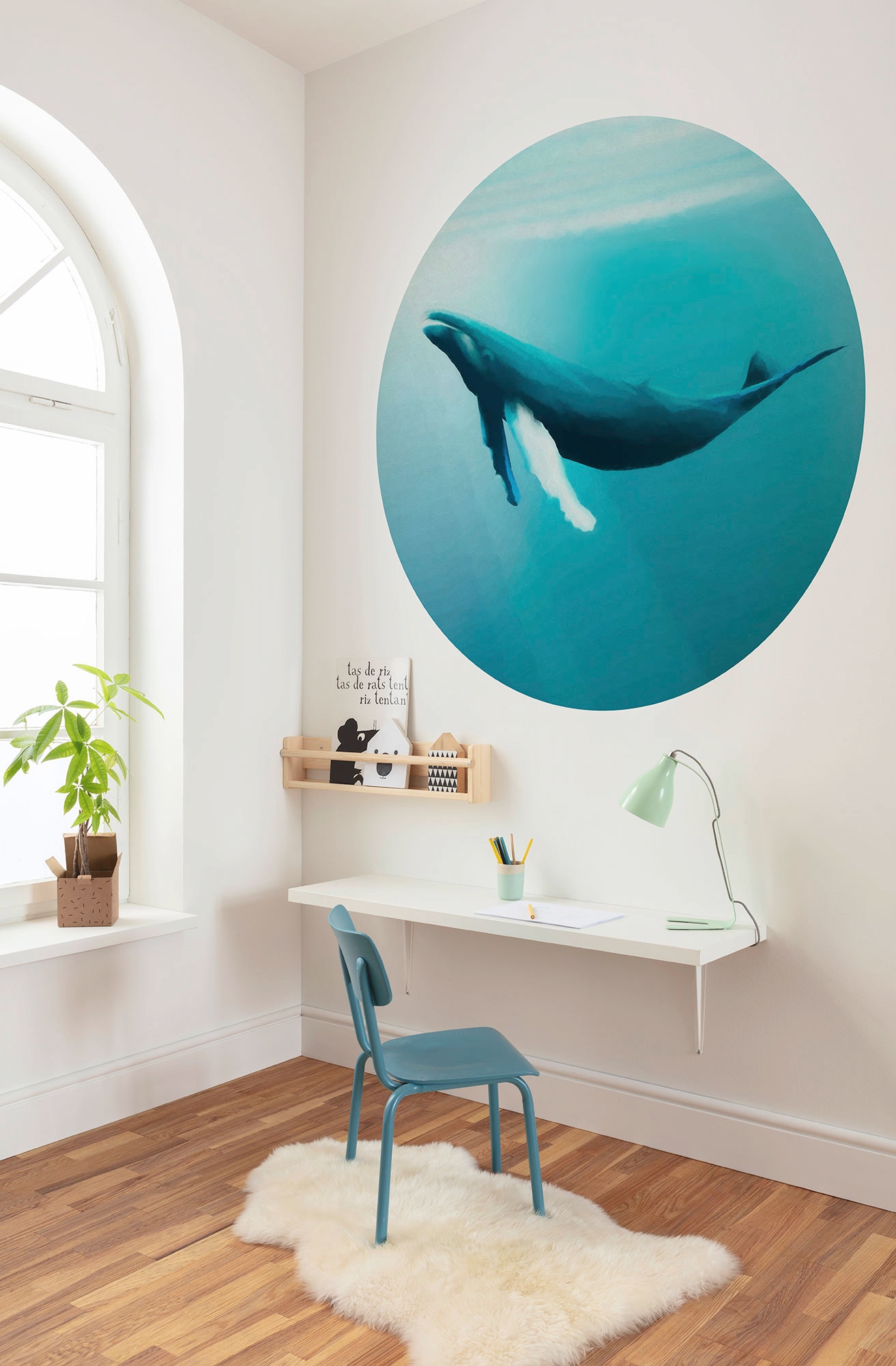 Komar Fototapete »Vlies selbstklebend - Whale Watching - Grösse 125 x 125 cm«, bedruckt, Wohnzimmer, Schlafzimmer
