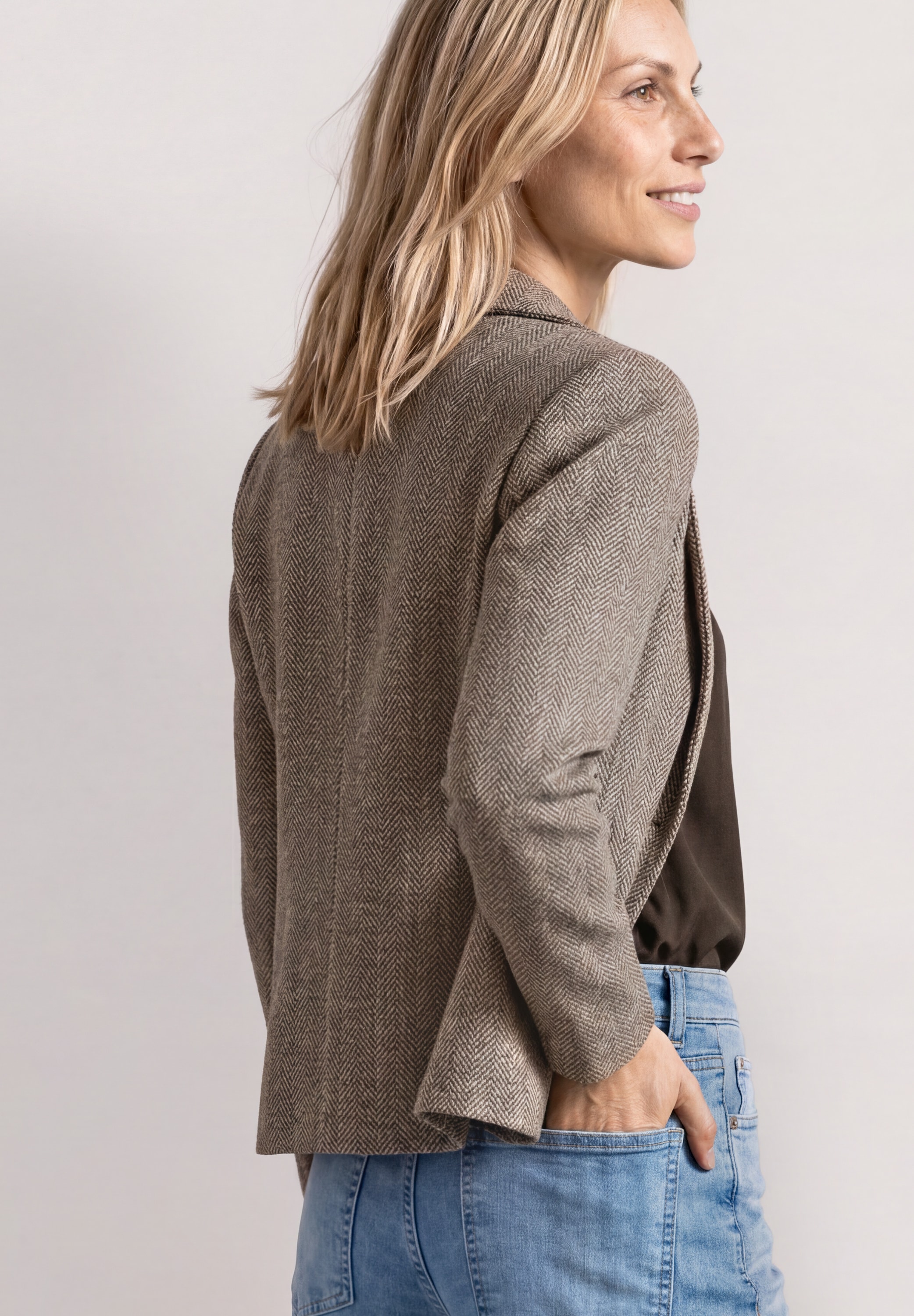 STREET ONE Veste blazer avec col à revers et motif