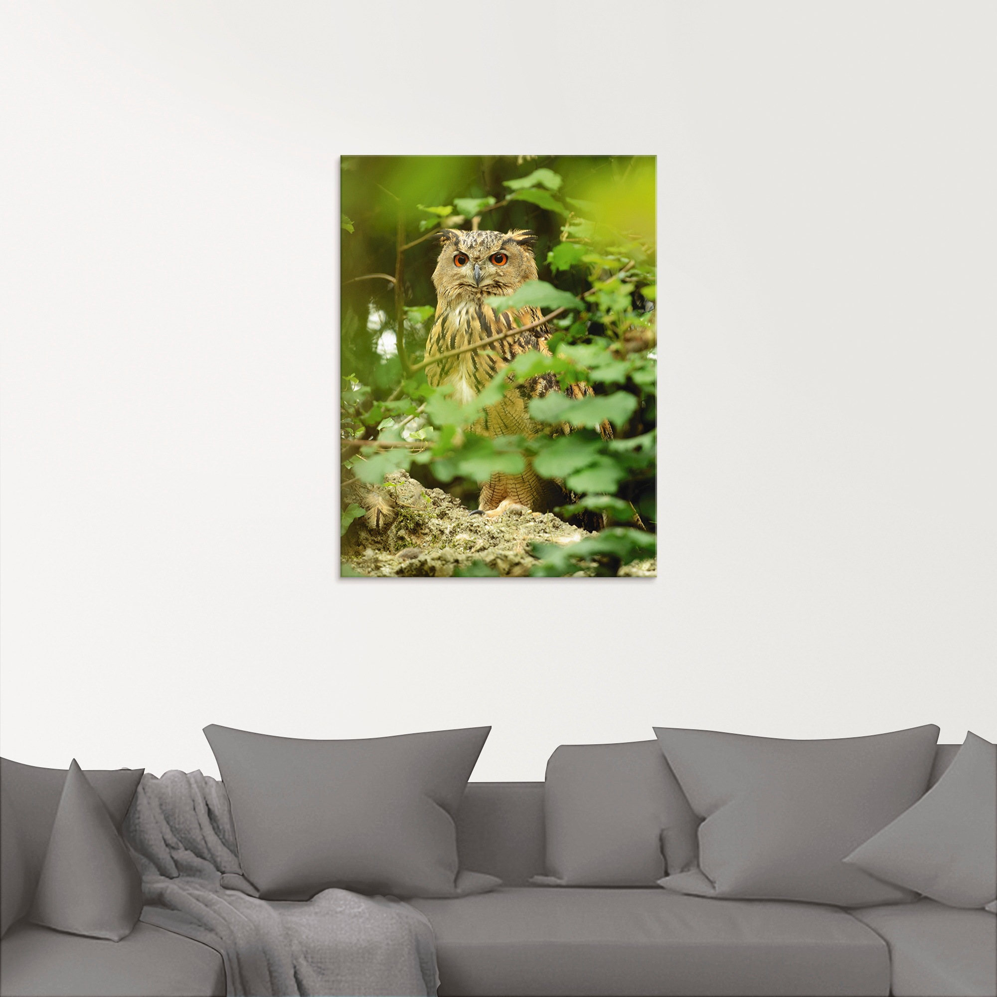 Artland Glasbild »Vogel Uhu« Vögel 1 Stk. tlg. in verschiedenen Grössen