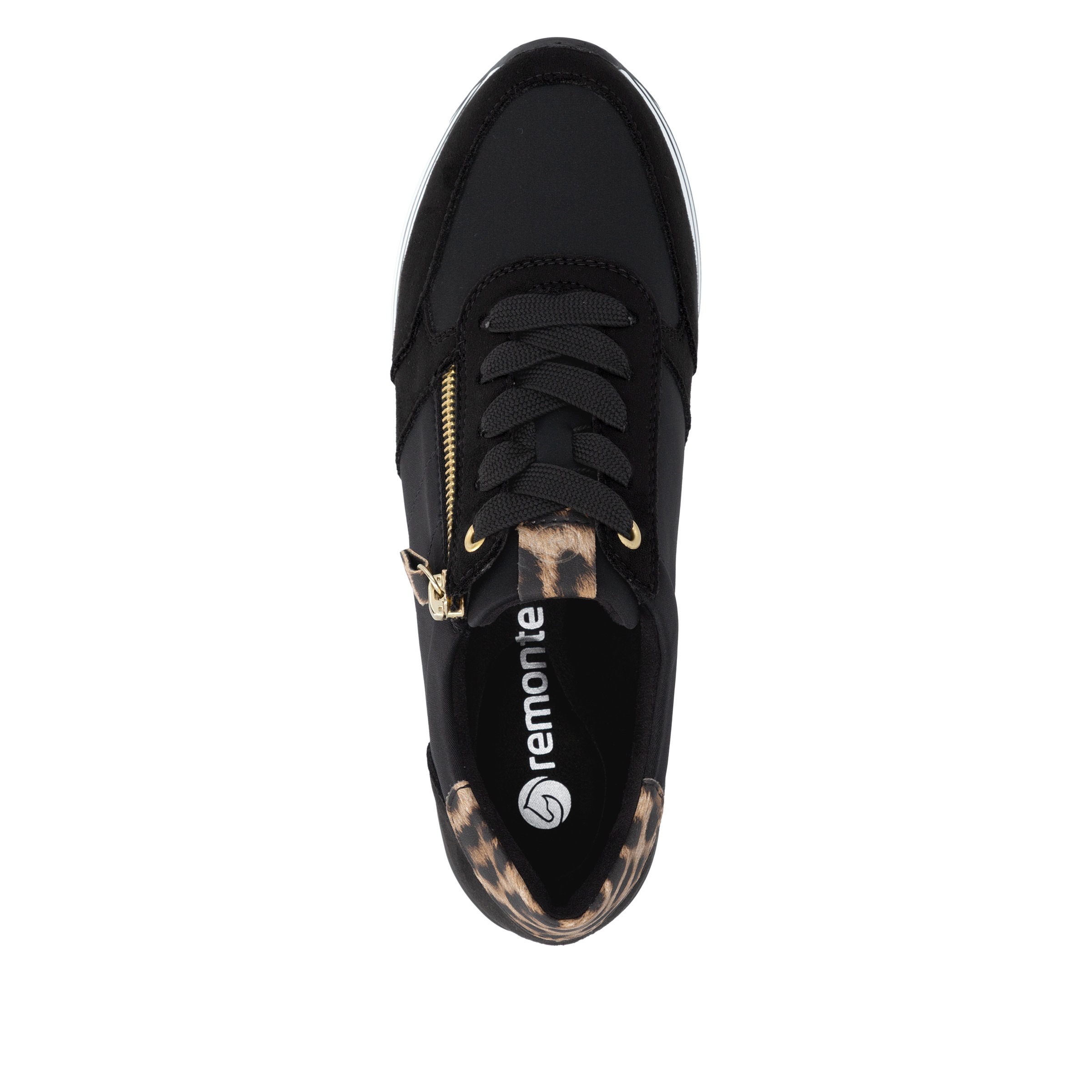Remonte Baskets à plateforme  Chaussure de loisir, chaussure basse, à lacets avec fermeture éclair latérale