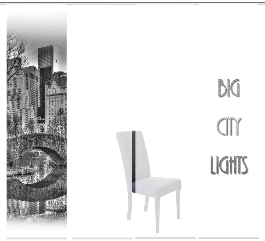 Image of HOME WOHNIDEEN Schiebegardine »TEILA 4er SET«, (4 St.), Dekostoff-Seidenoptik, Digital bedruckt bei Ackermann Versand Schweiz