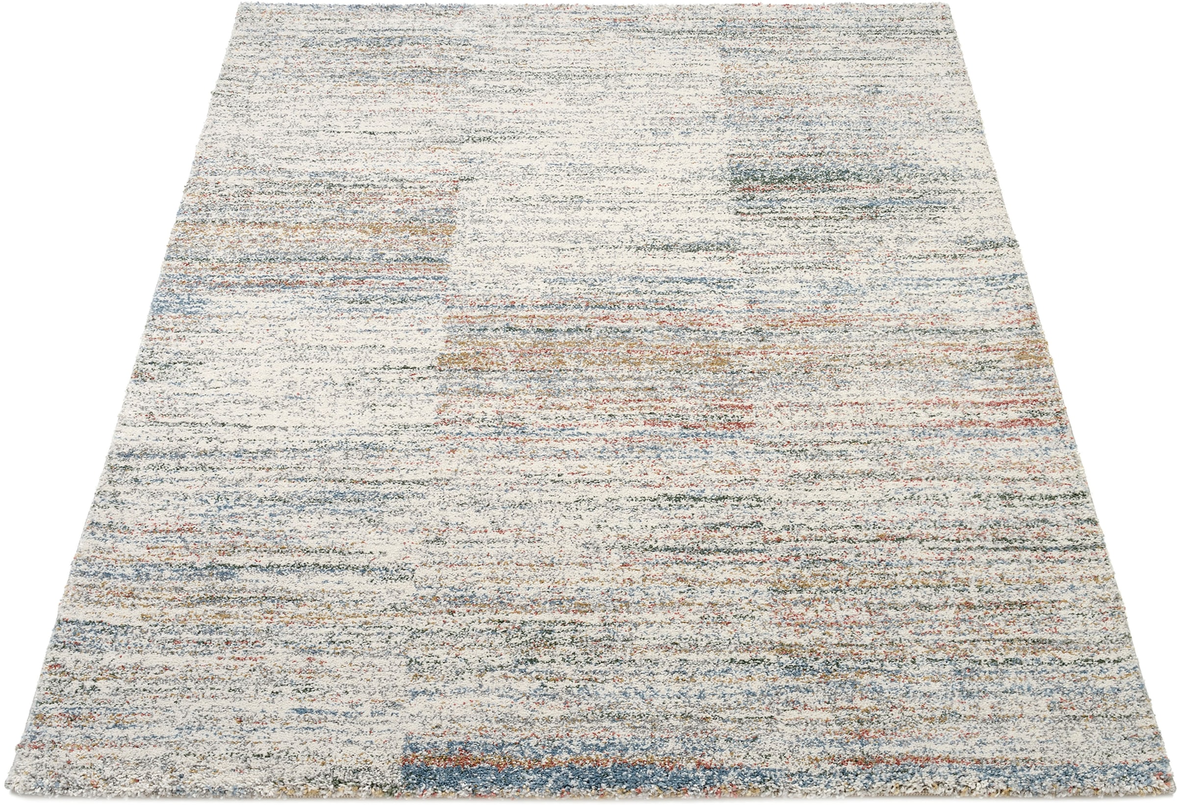 Image of OCI DIE TEPPICHMARKE Teppich "NEW VILLA LINES, auch als Läufer und in Rund" quadratisch 20 mm Höhe moderne melierte Streifen, Vintage Look, Wohnzimmer