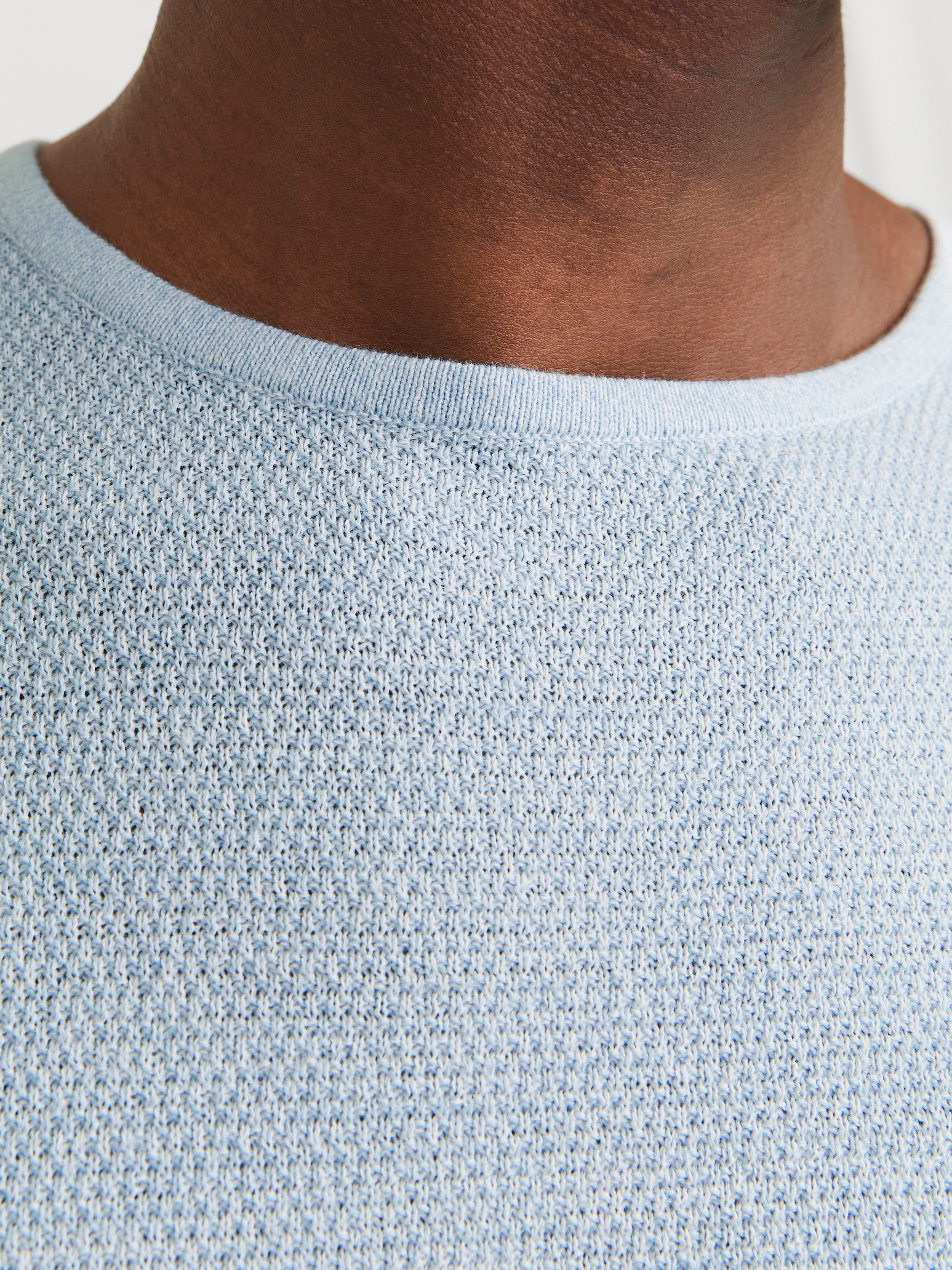 Jack & Jones Rundhalspullover »JJEGEORGE KNIT CREW NECK NOOS«, in Strick Optik