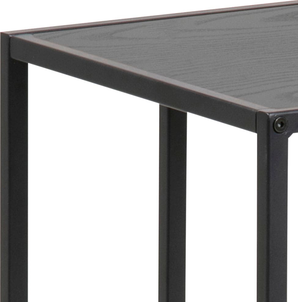 ACTONA GROUP Table d'appoint avec cadre métallique étroit en look industriel moderne, hauteur 63 cm