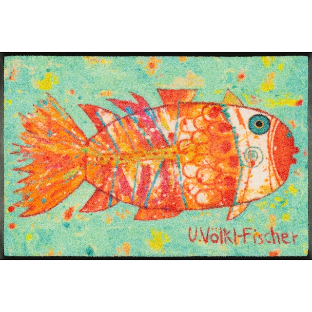 wash+dry by Kleen-Tex Fussmatte »Funky Fish«, rechteckig, Schmutzfangmatte,  rutschhemmend, In- und Outdoor geeignet, waschbar acheter confortablement