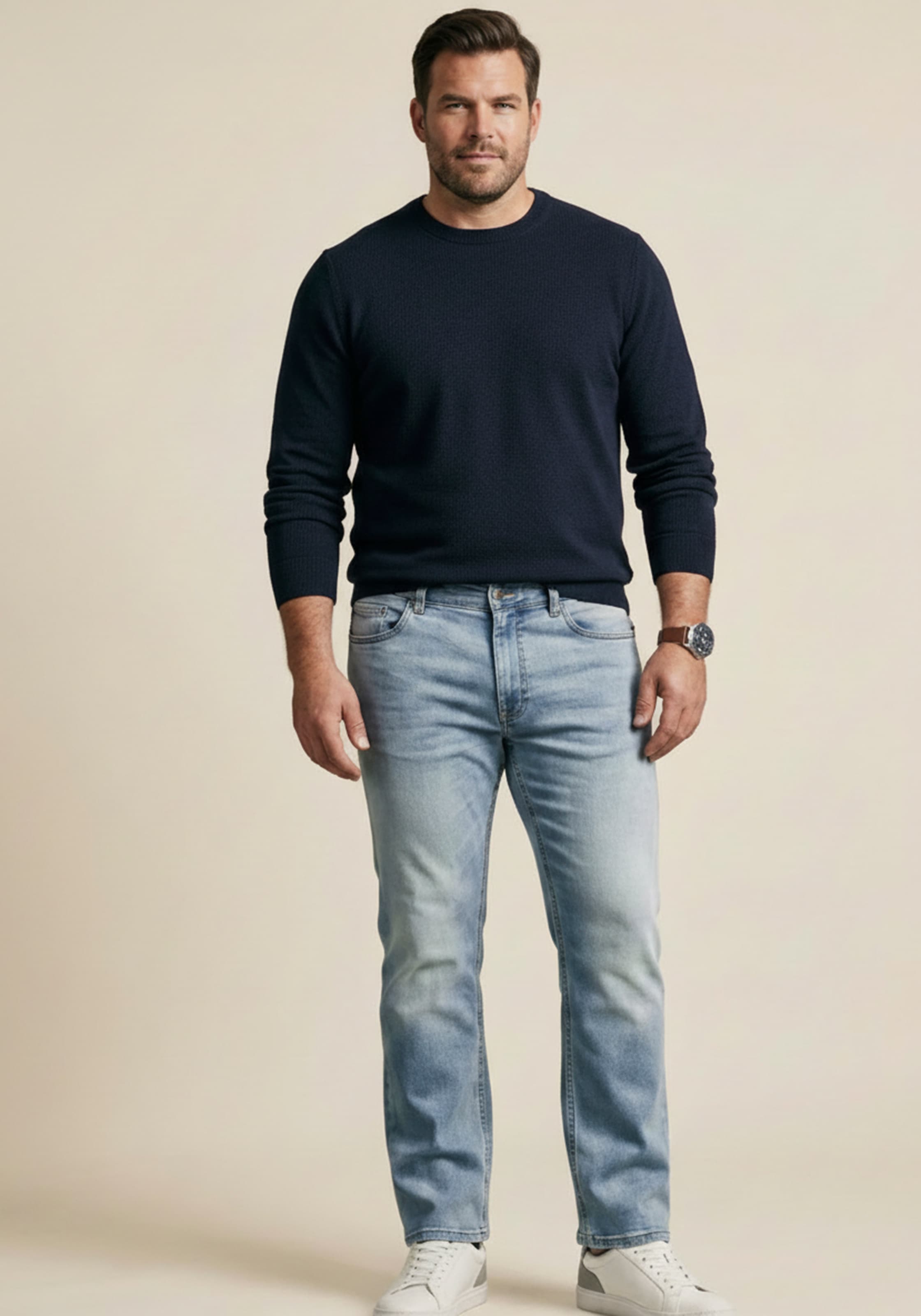 Man's World Plus Jogg Pants »Grosse Grössen, comfort fit« Comfort Fit, gerade Beinform, mit Knopf- und Reissverschluss