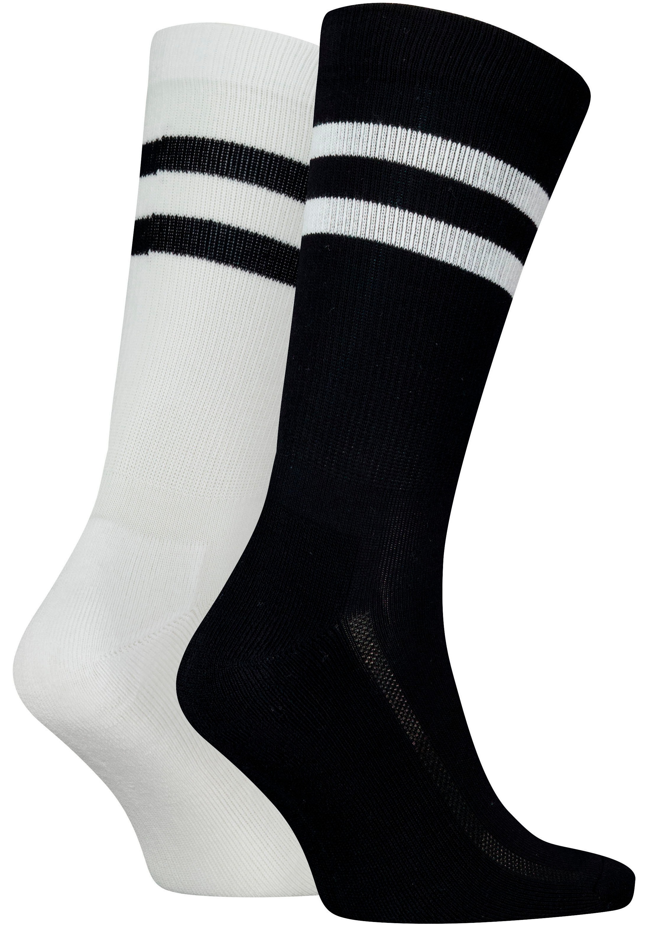 Levi's® Chaussettes »LEVIS REGULAR CUT SPORT STRIPE 2P« 2er Pack, 2 cuis tlg. mit auffälligen Streifen