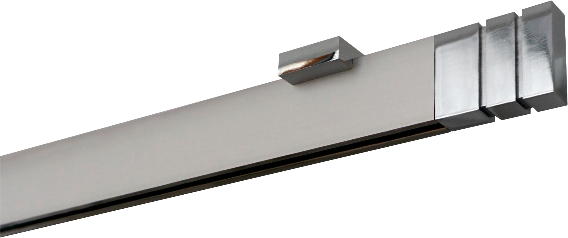 GARESA Gardinenstange »FLAT« 1 läufig-läufig Wunschmasslänge Rechteckprofil, Deckenmontage, perfekter Lauf, modern, verlängerbar