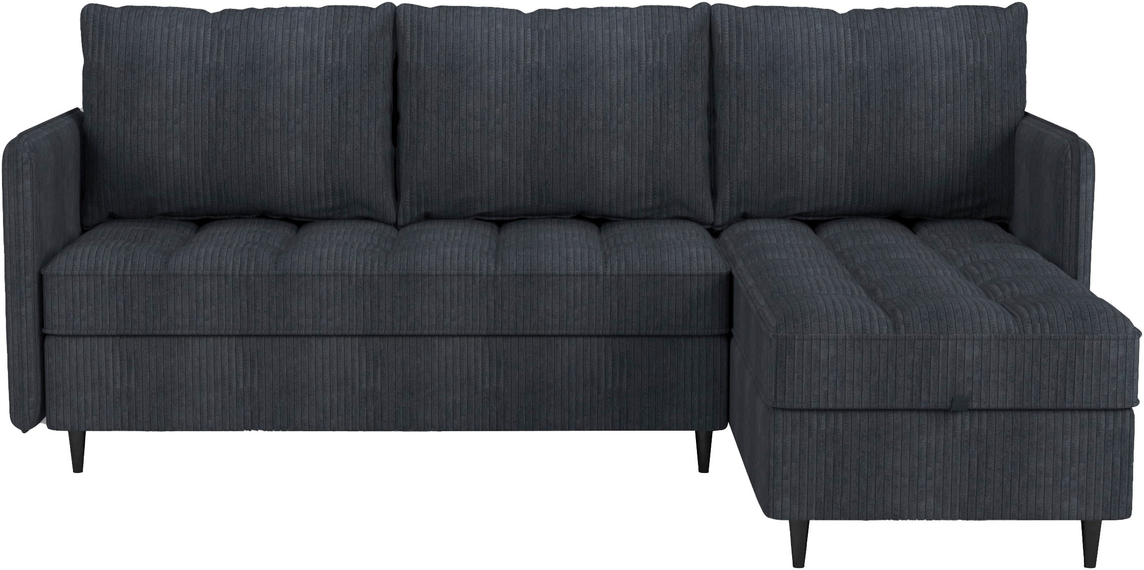 Dorel Home Ecksofa »LINDHUS, L-Form, verschiedene Stellvarianten, Schlaf-Liege«, Modulsofa, Recamiere, grosser Bettkasten, Cord, Chenille