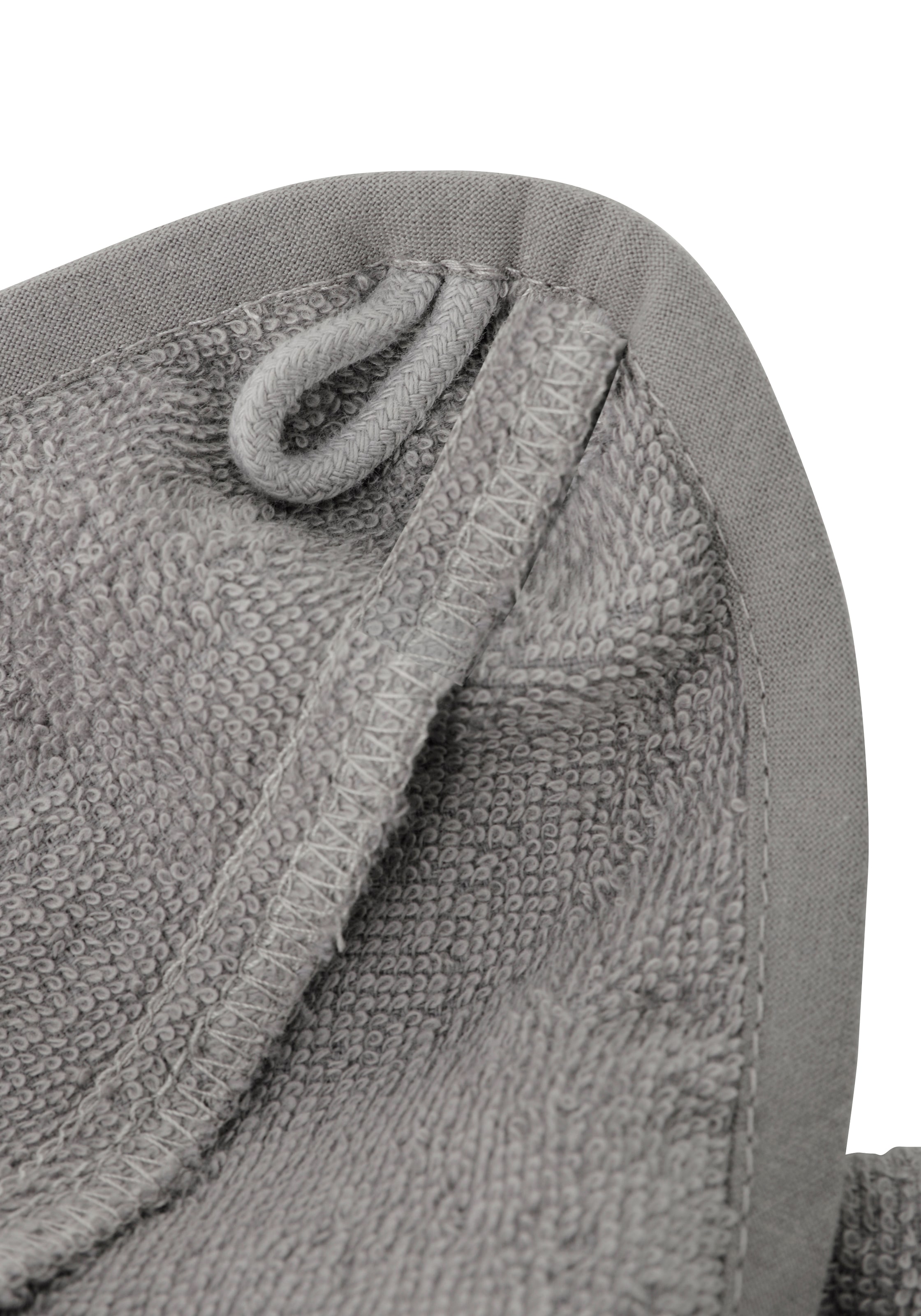 GOODproduct Damenbademantel »Sennia, ideal für Sauna & Spa, Hotelbademantel, Morgenmantel« 2 Stk. Steifendetails, 100% Baumwolle, mit GRATIS-Zugabe: 1x Turban-Handtuch