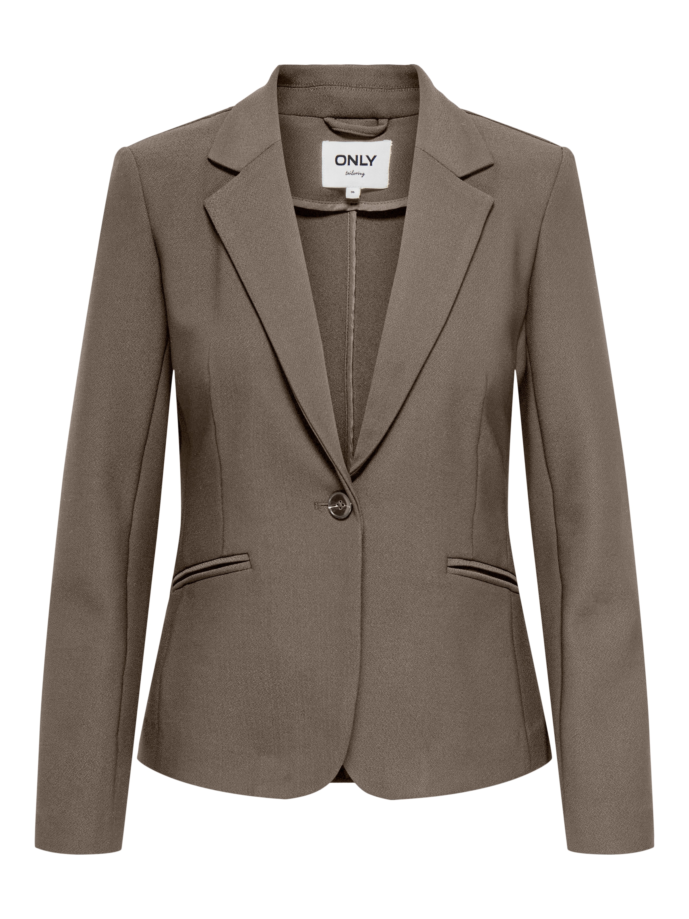 Image of ONLY Kurzblazer "ONLRYNA LIFE LS UNLIN FIT BLAZER TLR ZLO" Materialmix mit Stretch