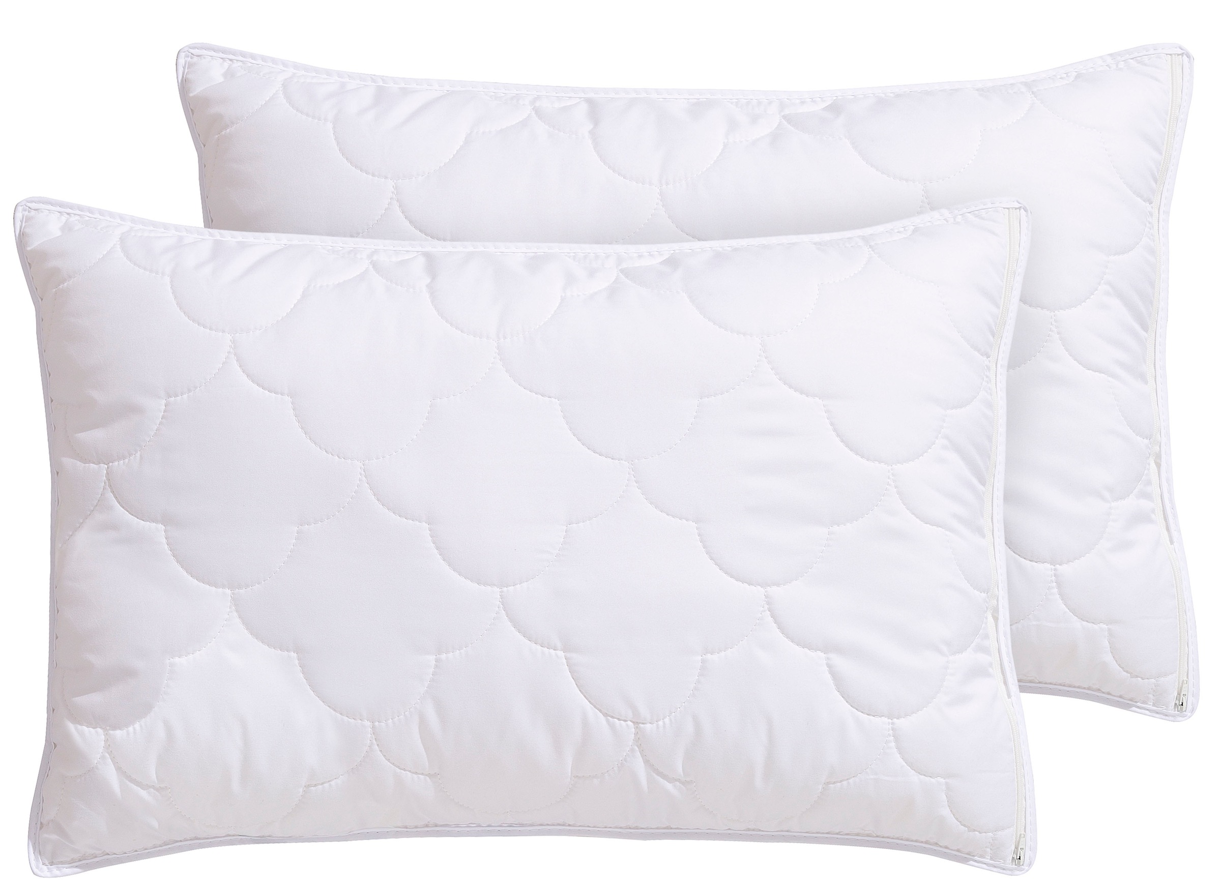 Image of GOODproduct Microfaserkissen "Mondschein, Kopfkissen 1-tlg. oder 2-tlg. 40x80 oder 80x80 cm" Füllung: Faserbaellchen Spar-Set, 2 Stk. tlg. Kissen, allergiker geeignet (für Hausstauballergiker)