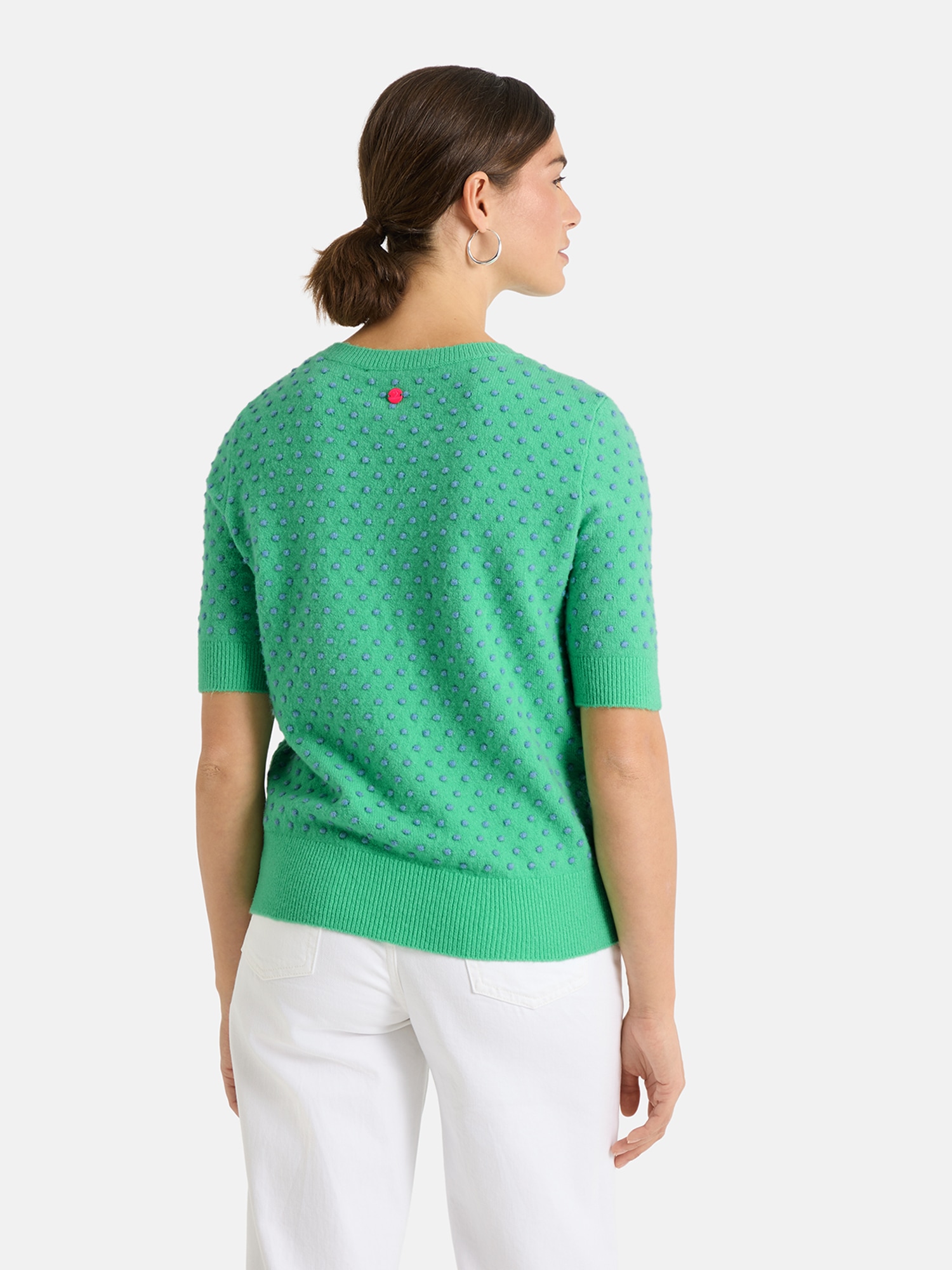 Lieblingsstück Rundhalspullover »TanjaL« mit kurzen Ärmeln, gepunktet