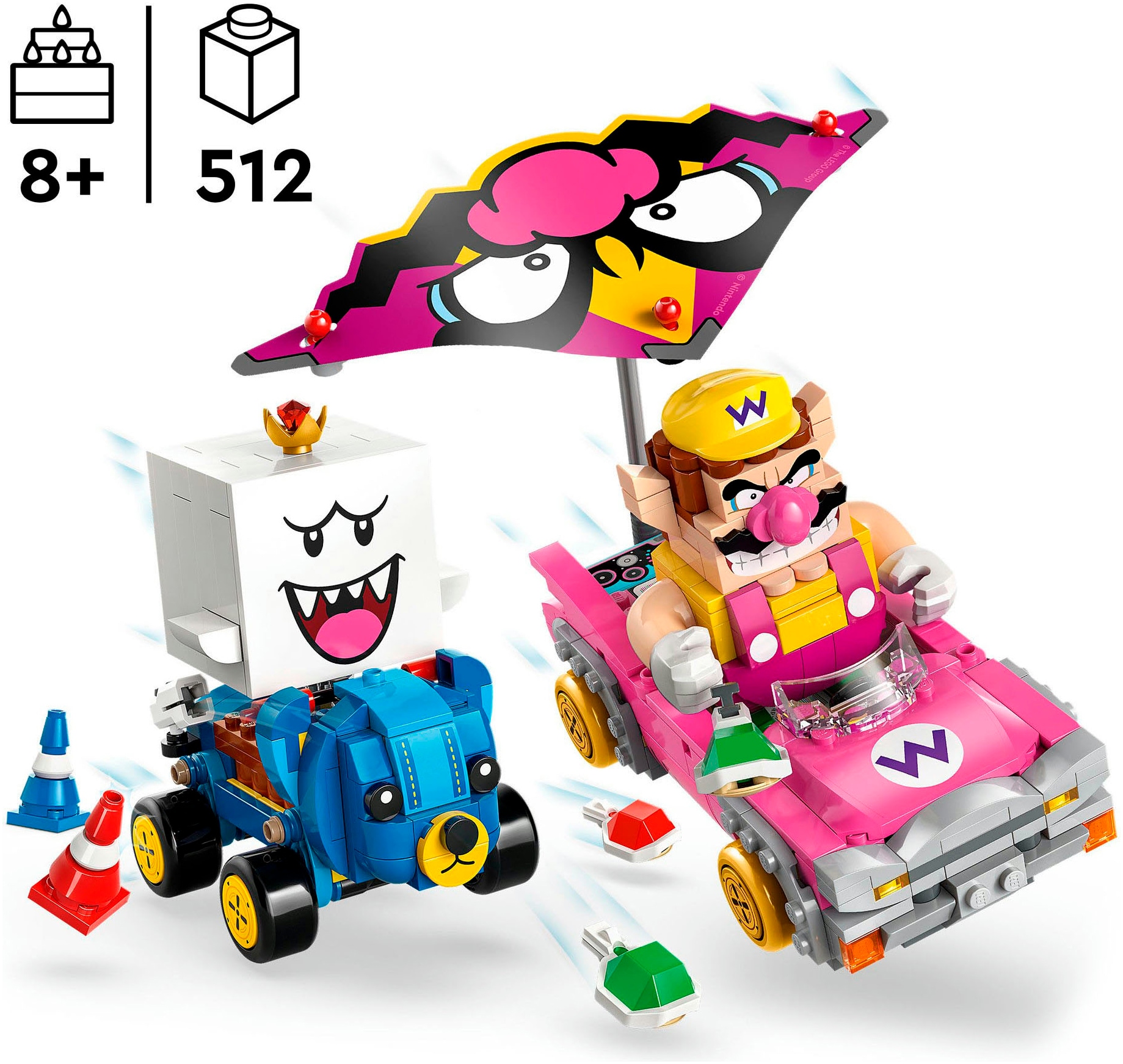 LEGO® Pions de construction »Mario Kart – Wario & König Buu Huu (72038), LEGO Super Mario« Made in Europe