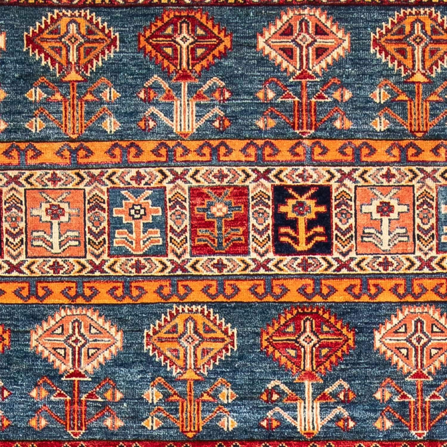 morgenland Orientteppich »Ziegler - Kazak - 275 x 186 cm - türkis«, rechteckig, Wohnzimmer, Handgeknüpft, Einzelstück mit Zertifikat