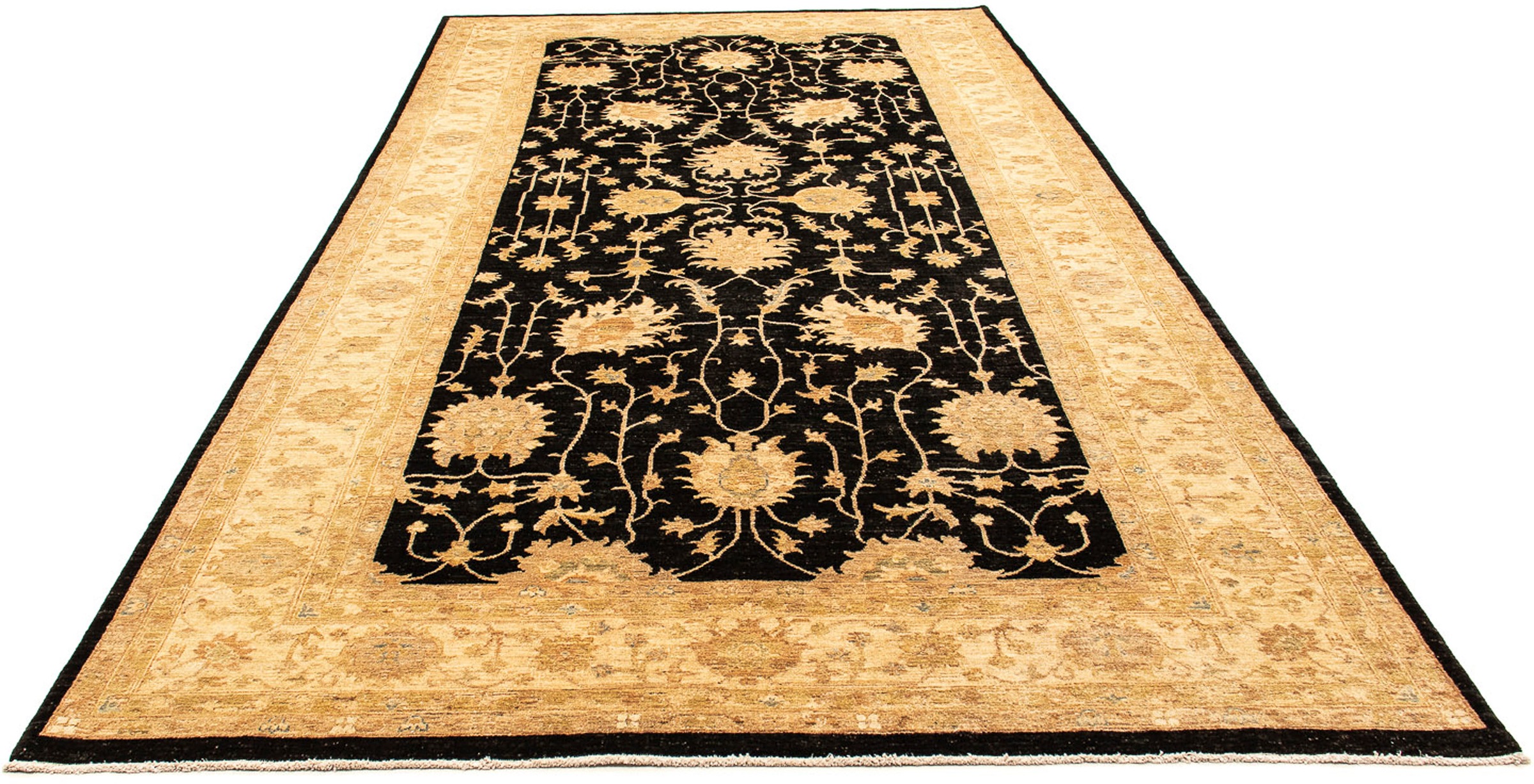 Image of morgenland Orientteppich »Ziegler - 408 x 202 cm - dunkelblau«, rechteckig, 6 mm Höhe, Wohnzimmer, Handgeknüpft, Einzelstück mit Zertifikat bei Ackermann Versand Schweiz