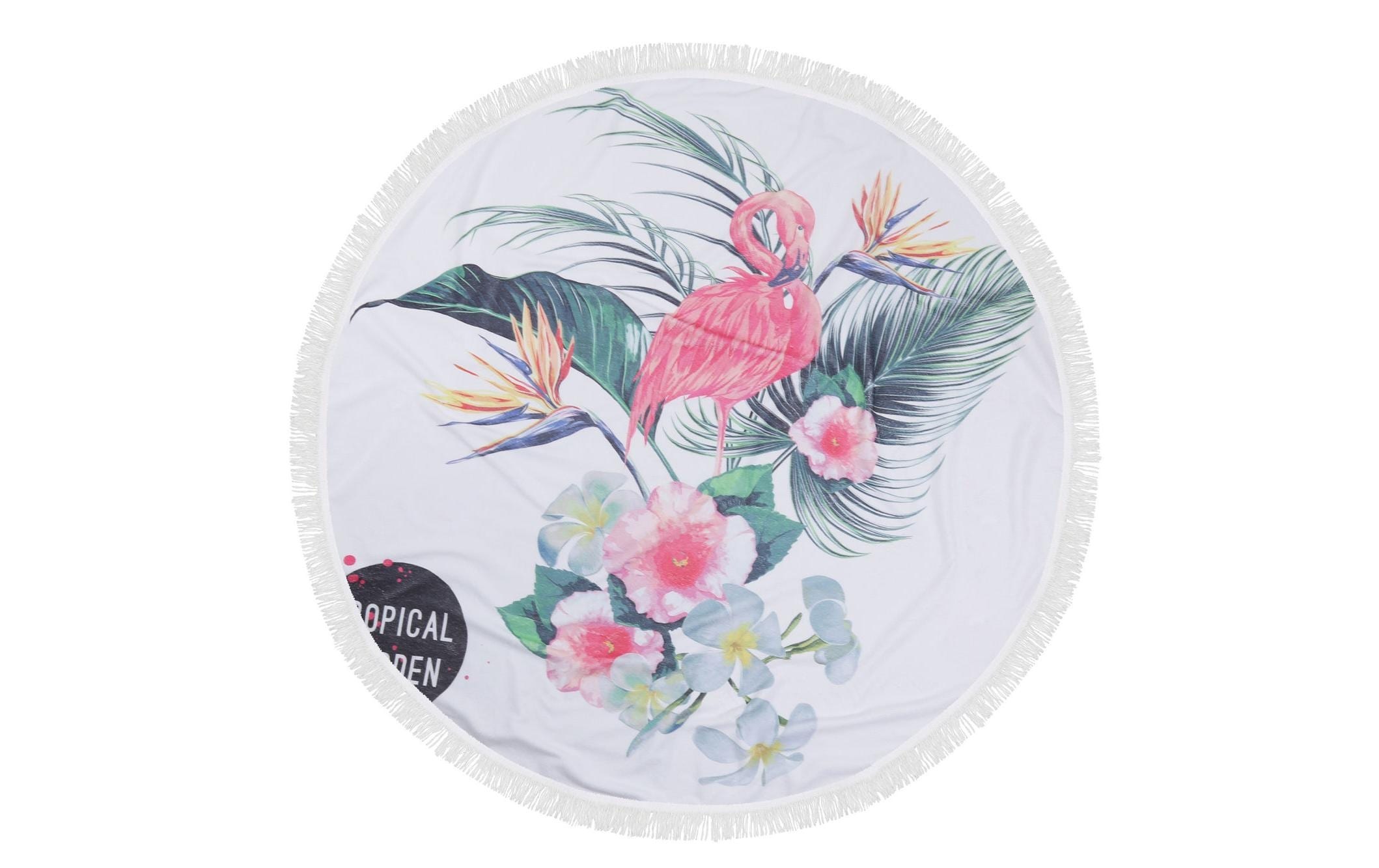 Image of Strandtuch "Foutastic Circle Flamingo, Mehrfarbig"