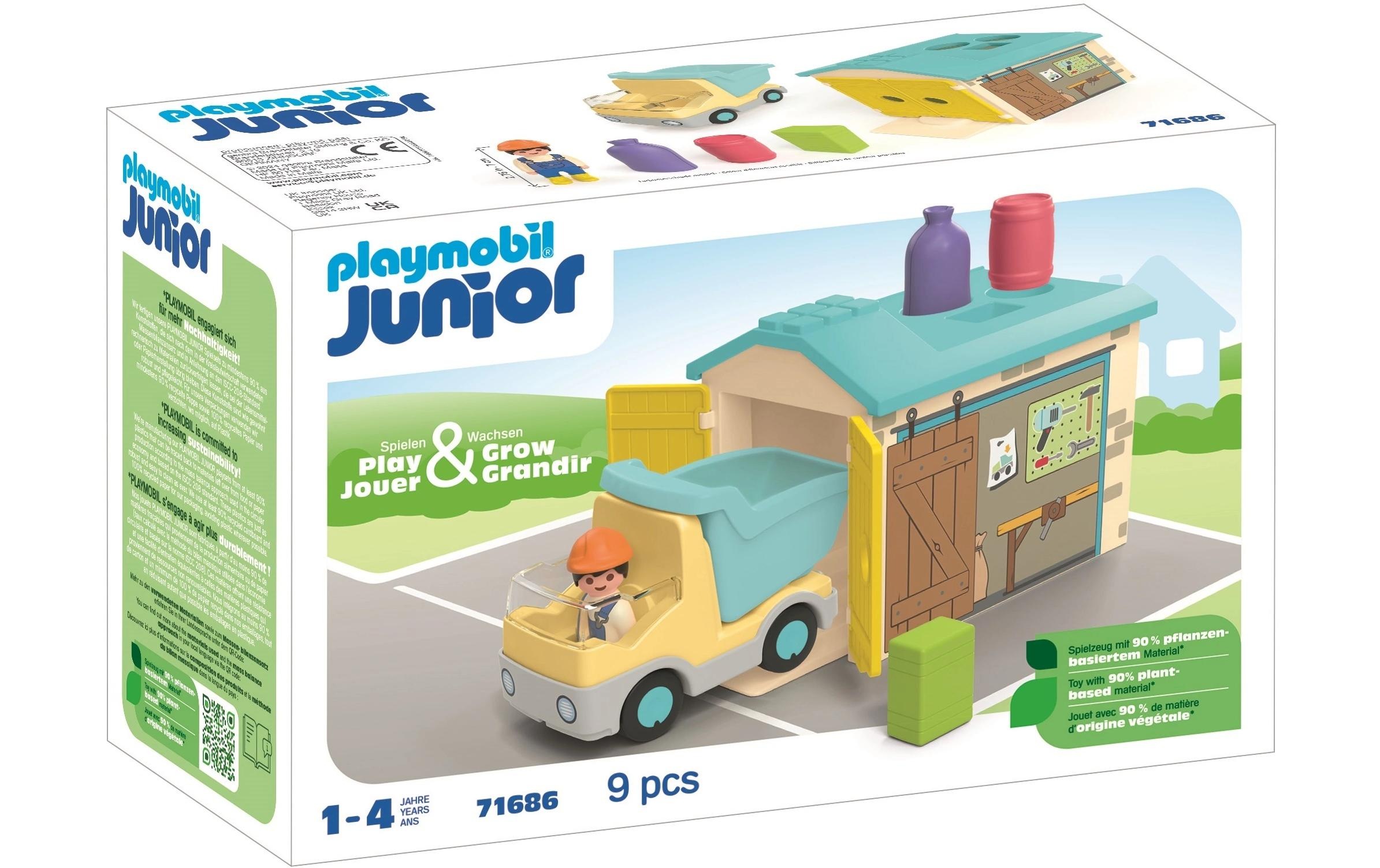 Image of Playmobil Spielbausteine "Junior LKW mit Sortiergarage 71686"