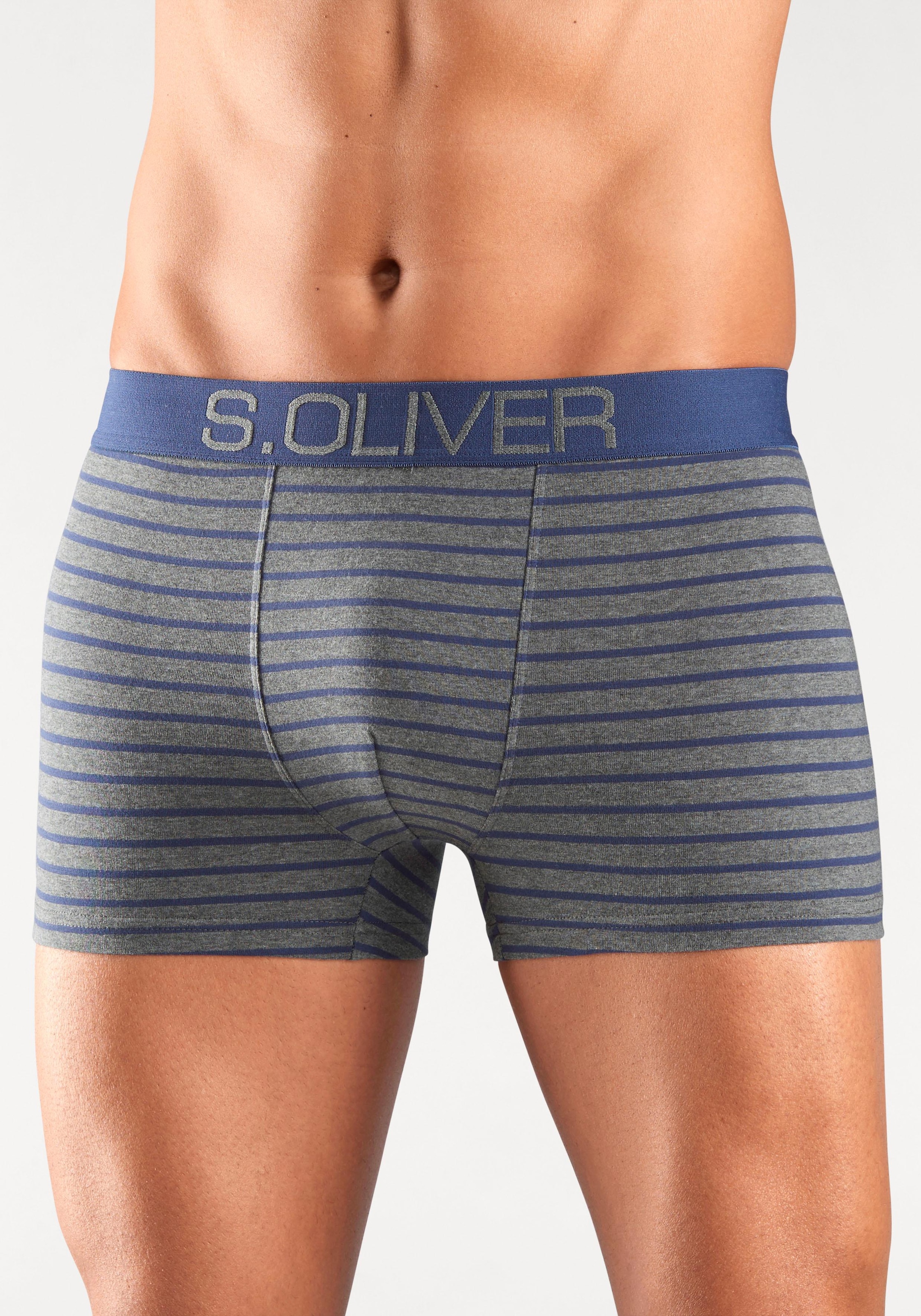 s.Oliver Boxer »Boxershorts für Herren« Packung, 4 Stk. mit kontrastfarbenem Webbund