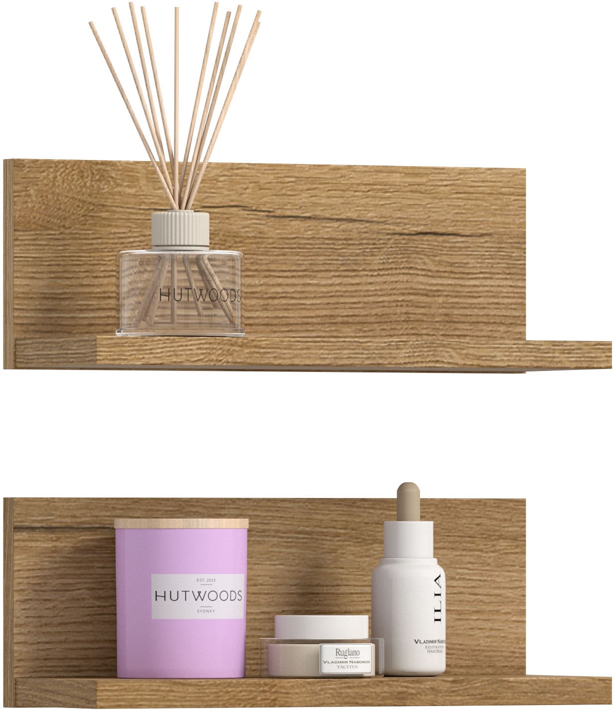 Image of welltime Wandregal "VANN, 2er Set Wandboard, inkl. Montagematerial zur Wandmontage"