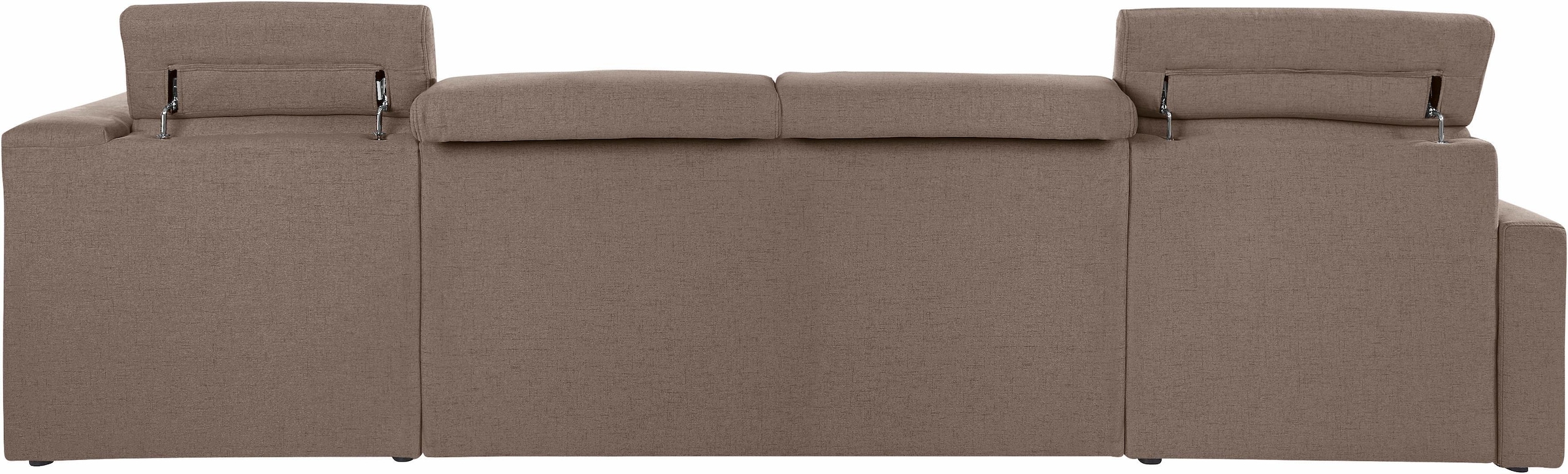 DOMO collection Wohnlandschaft »Ava moderne Sitzheftung mit toller Doppelnaht, komfortabel, U-Form«, mit Federkern, wahlweise mit Kopfteilverstellungen