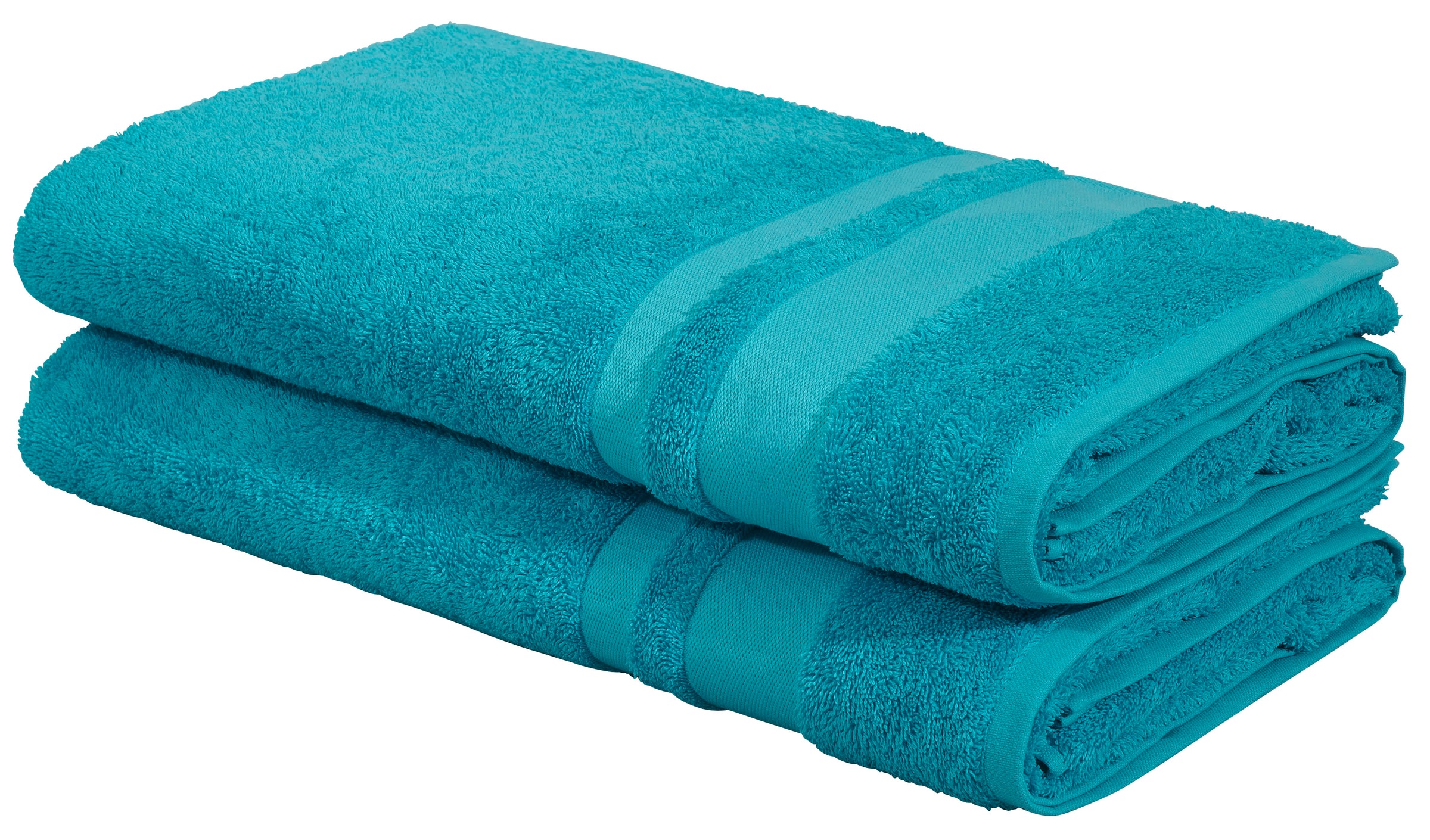 Image of GOODproduct Saunatuch "Vanessa, 2 Saunatücher, 80x200cm, in Standard- und Premium-Qualität" Handtücher mit Bordüre, 100% Baumwolle, einfarbig, weich