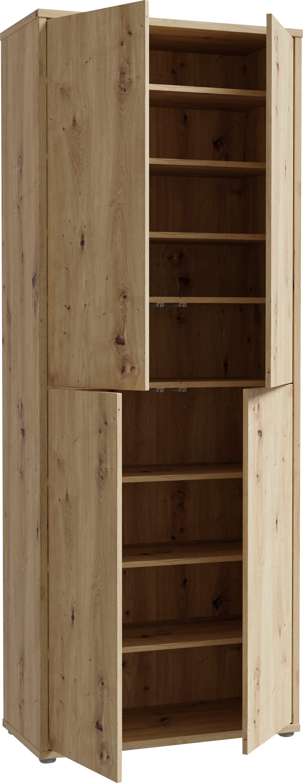 FORTE Armoire à chaussures »Alice Springs, Schuhschrank, Höhe 191,9 cm, 4 Türen, viel Platz« L/H/P 74,5/191,9/34,9 cm,  armoire de rangement, armoire polyvalente, largeur 74,5 cm, avec 8 étagères