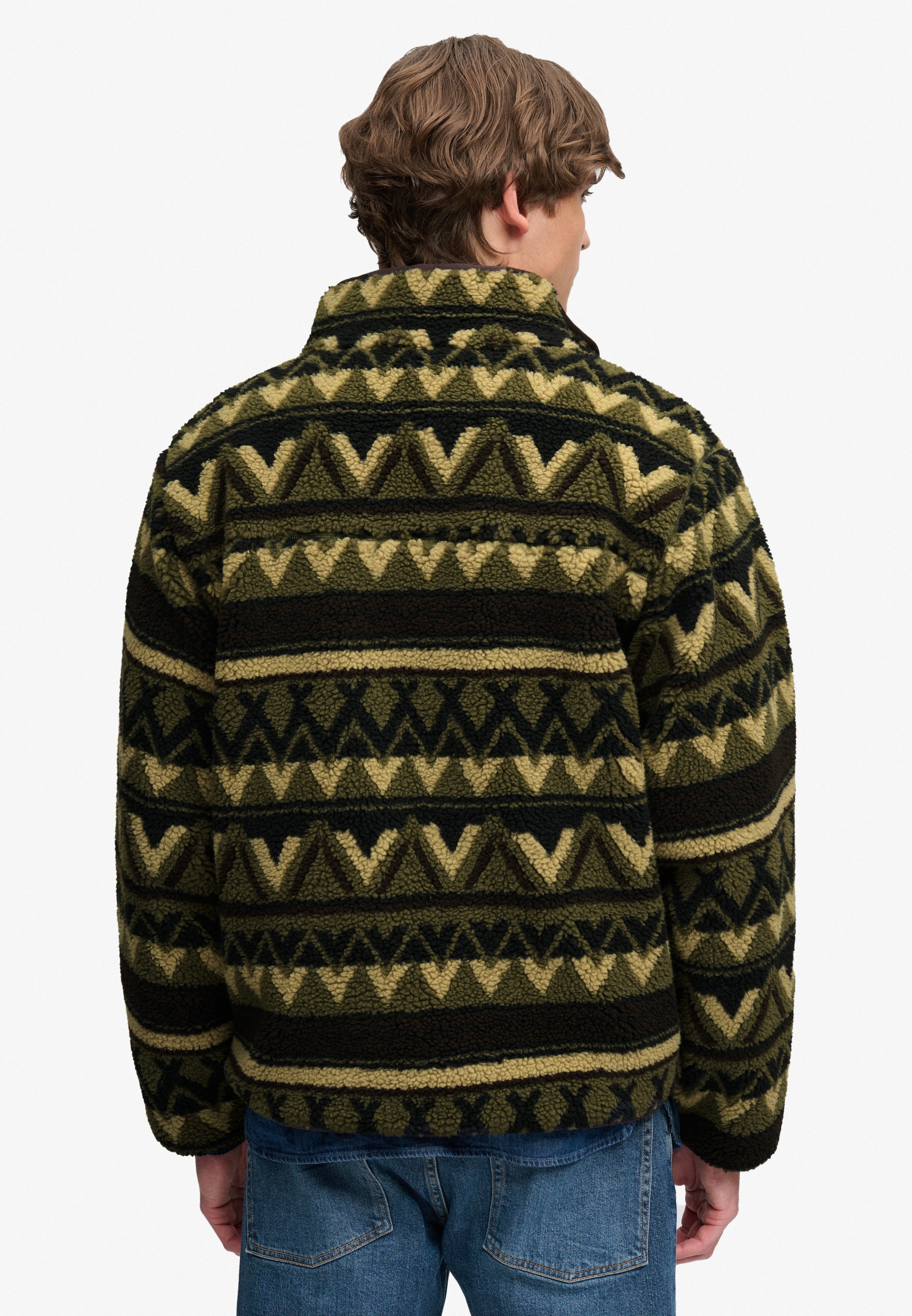 Superdry Veste sweat »ABSTRACT FLEECE ZIP THROUGH« Kunstfaser, relaxed fit