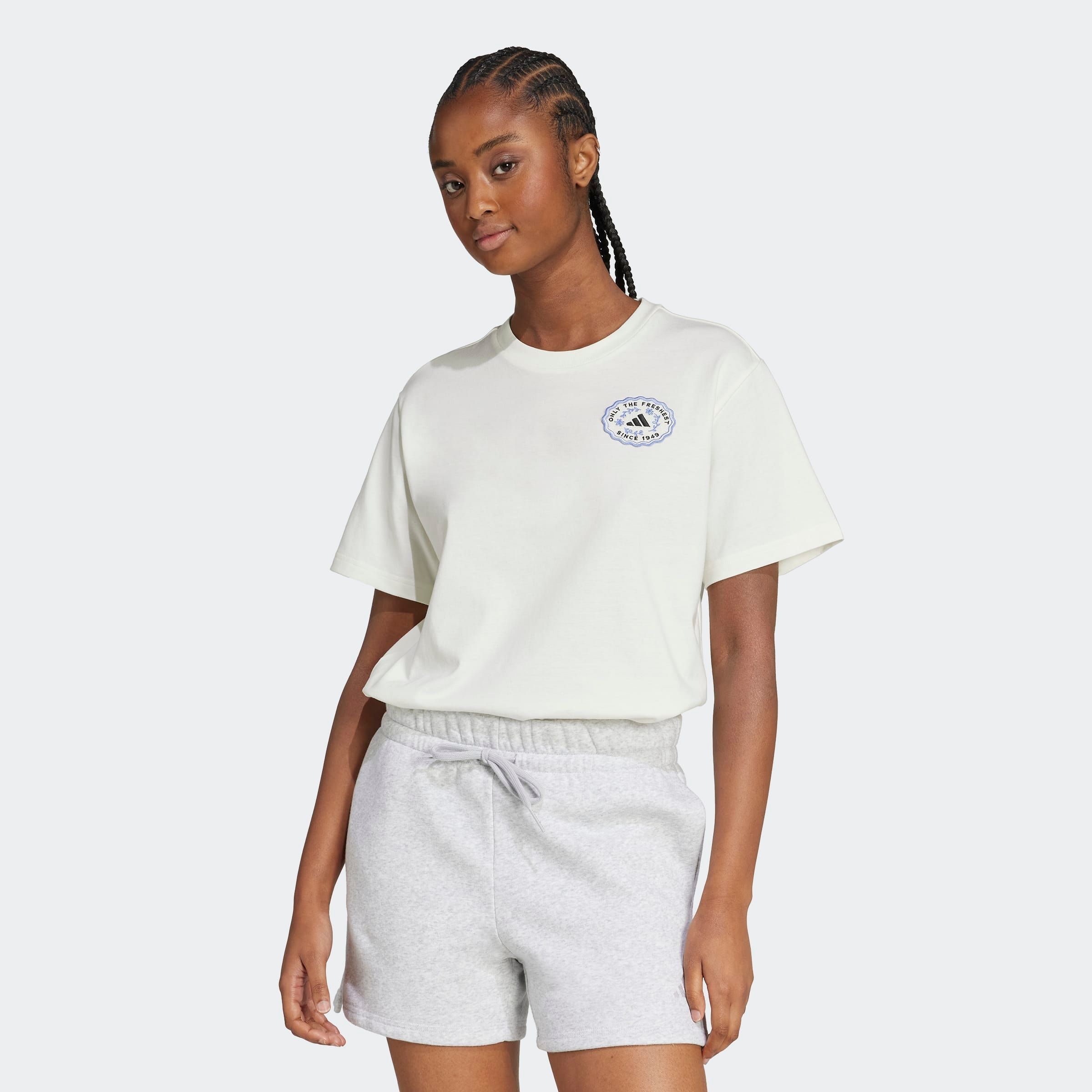 Image of adidas Sportswear T-Shirt "FARMERS MARKET GRAPHIC" sportlicher Stil, kurze Ärmel, für Laufen geeignet