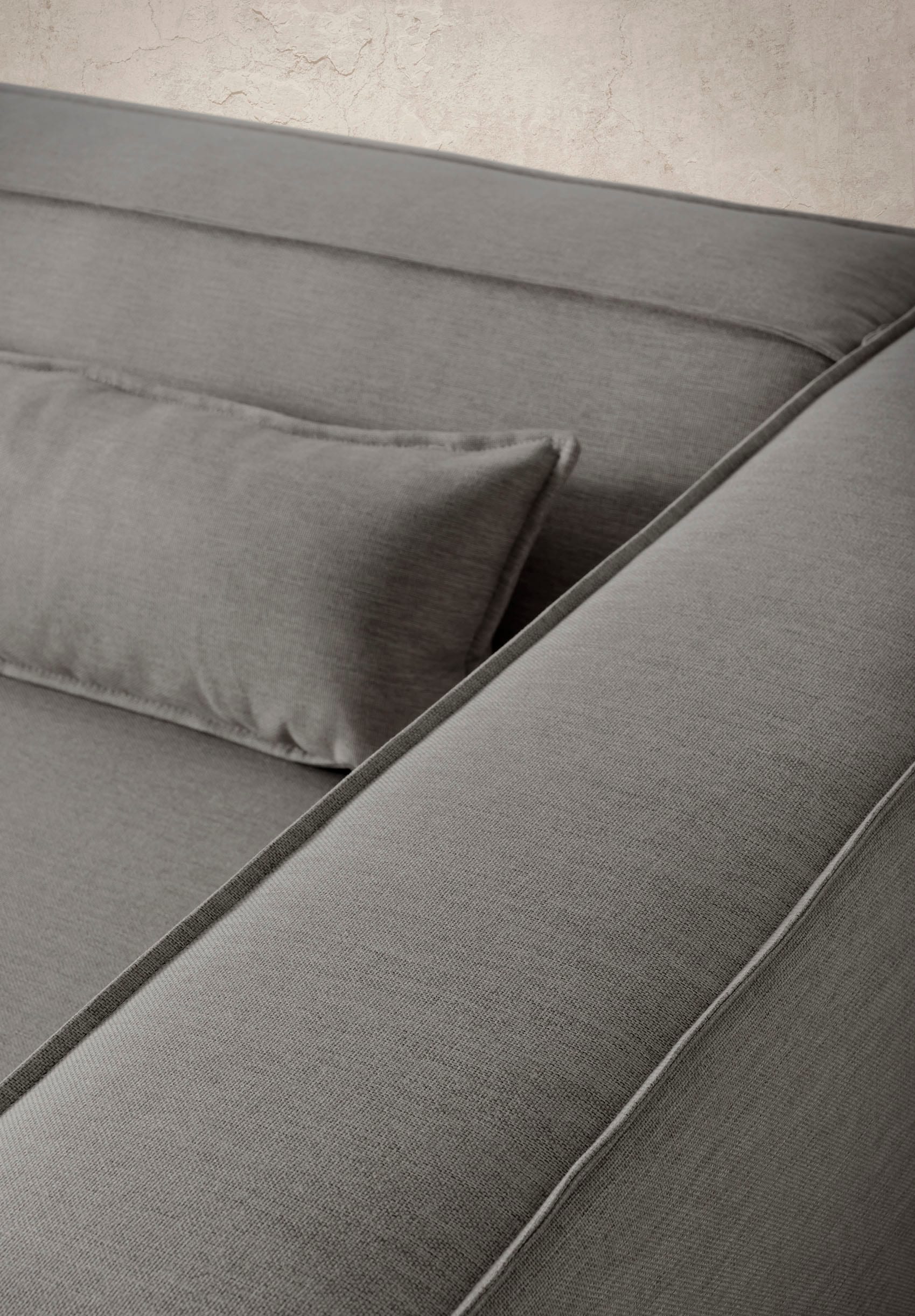 LeGer Home by Lena Gercke 3-Sitzer »PIARA, XXL Sofa mit Kedernaht, Big-Sofa in Cord oder Leinenoptik«, schwarze Füsse, bequemer Sitzkomfort, extra tiefe Sitzfläche