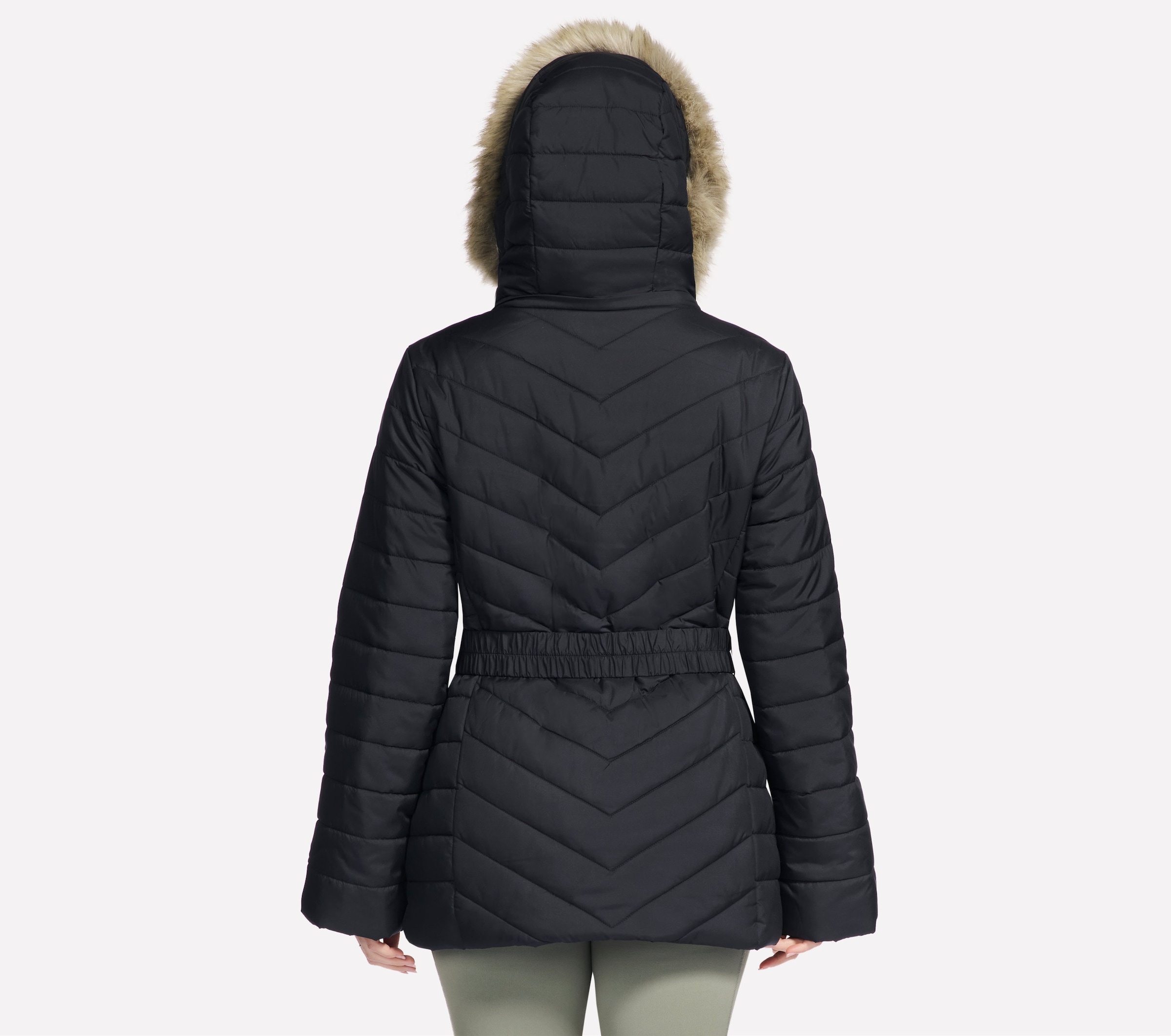 Skechers Veste d'hiver »ON-THE-GO BELTED PARKA« avec capuche avec ceinture, en matériau GO SHIELD™ Cozy Fit®