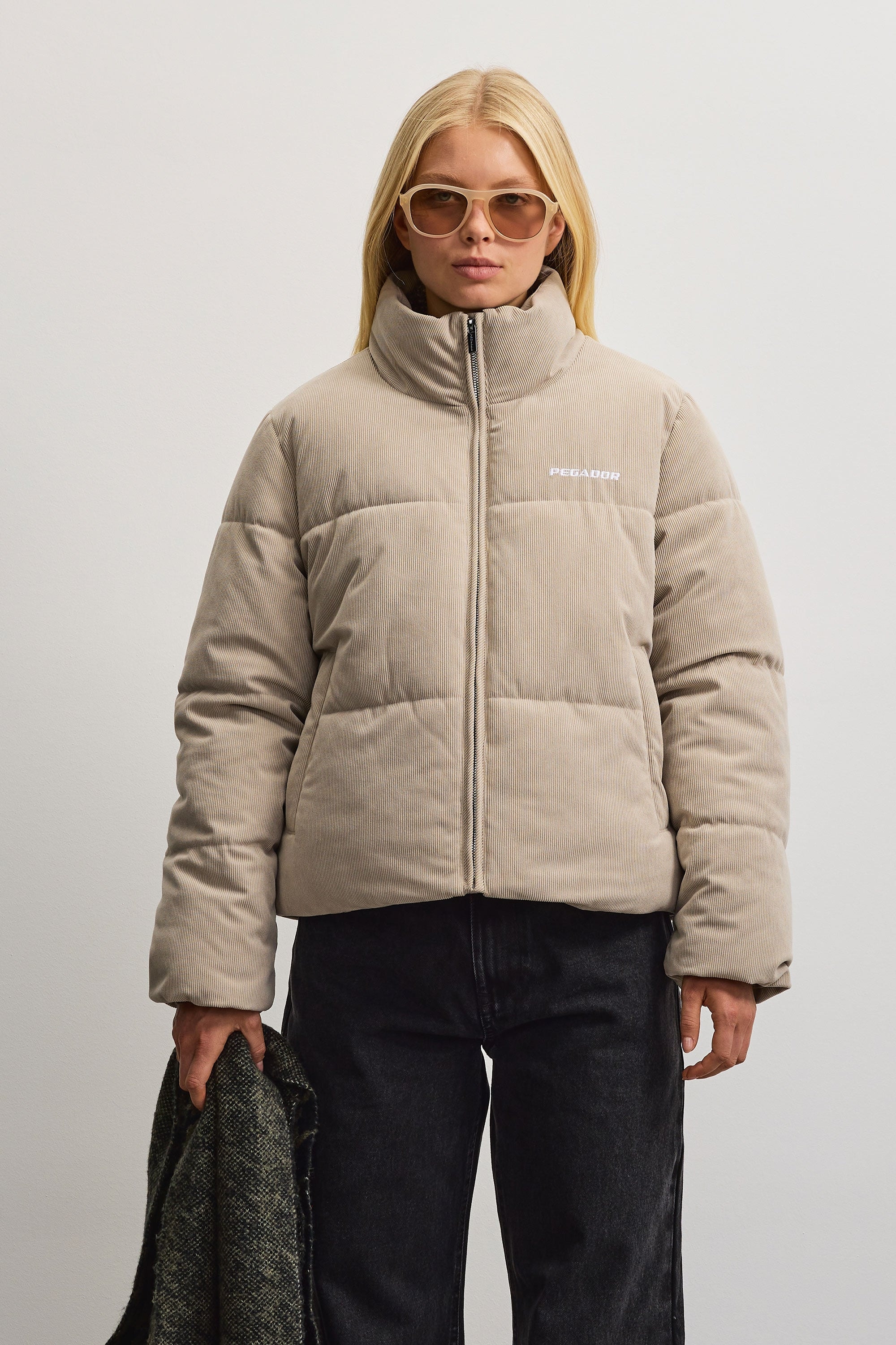 Image of PEGADOR Steppjacke "NARNI CORD PUFFER JACKET" Kunstfaser, regular fit