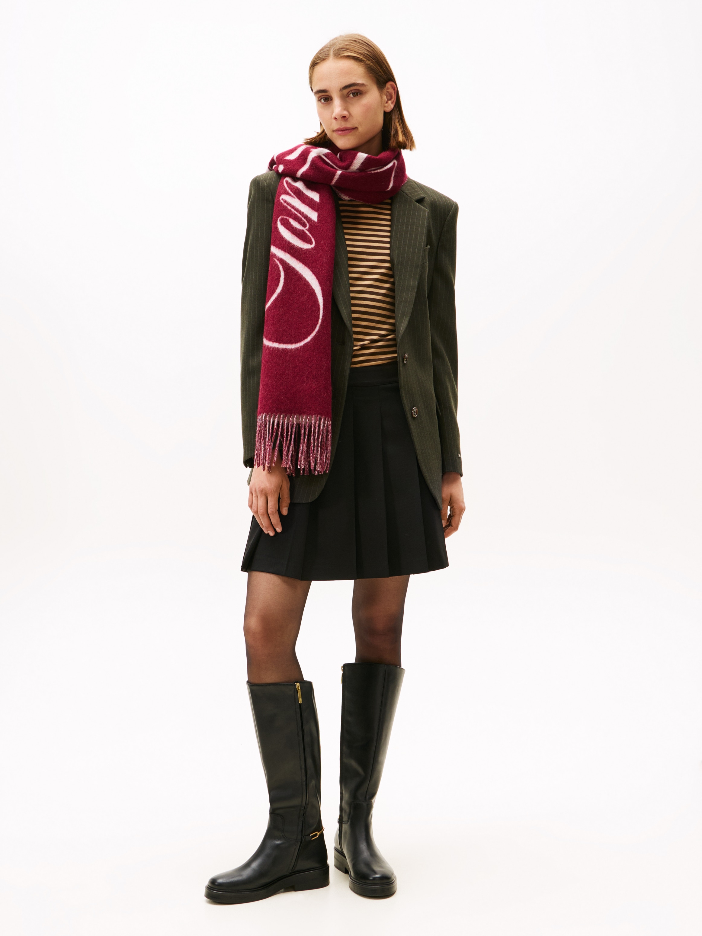 Tommy Hilfiger Plisseerock »TIMELESS WOOL PLEATED MINI SKIRT«, mit Wolle
