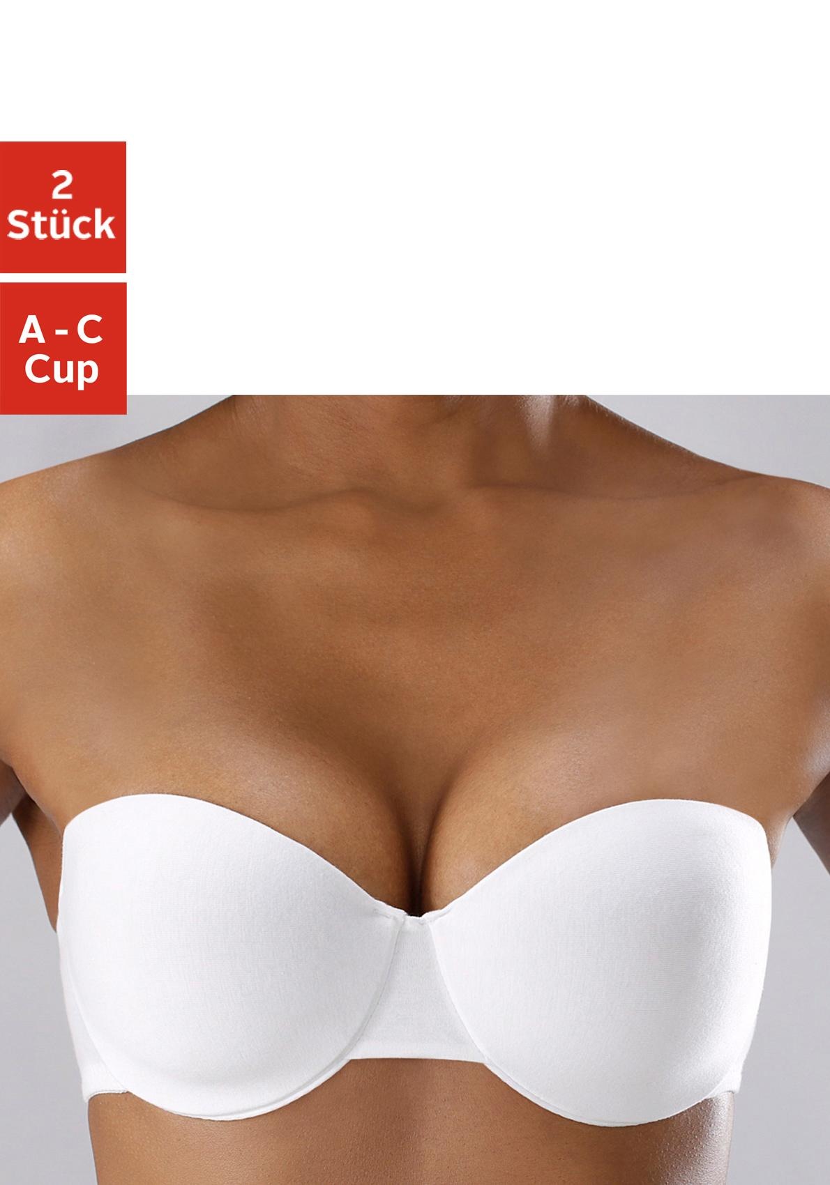 Image of petite fleur Bügel-BH, (2 Stück), mit abnehmbaren Trägern aus Baumwolle, Basic Dessous bei Ackermann Versand Schweiz