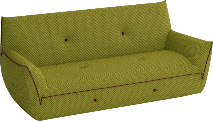 Egoitaliano 2,5-places »Yuki, extravagantes Design und höchster Sitzkomfort, tolle Details« Solitärmöbel, mit bioelasatische MIcrofaser BOUNCE bezogen