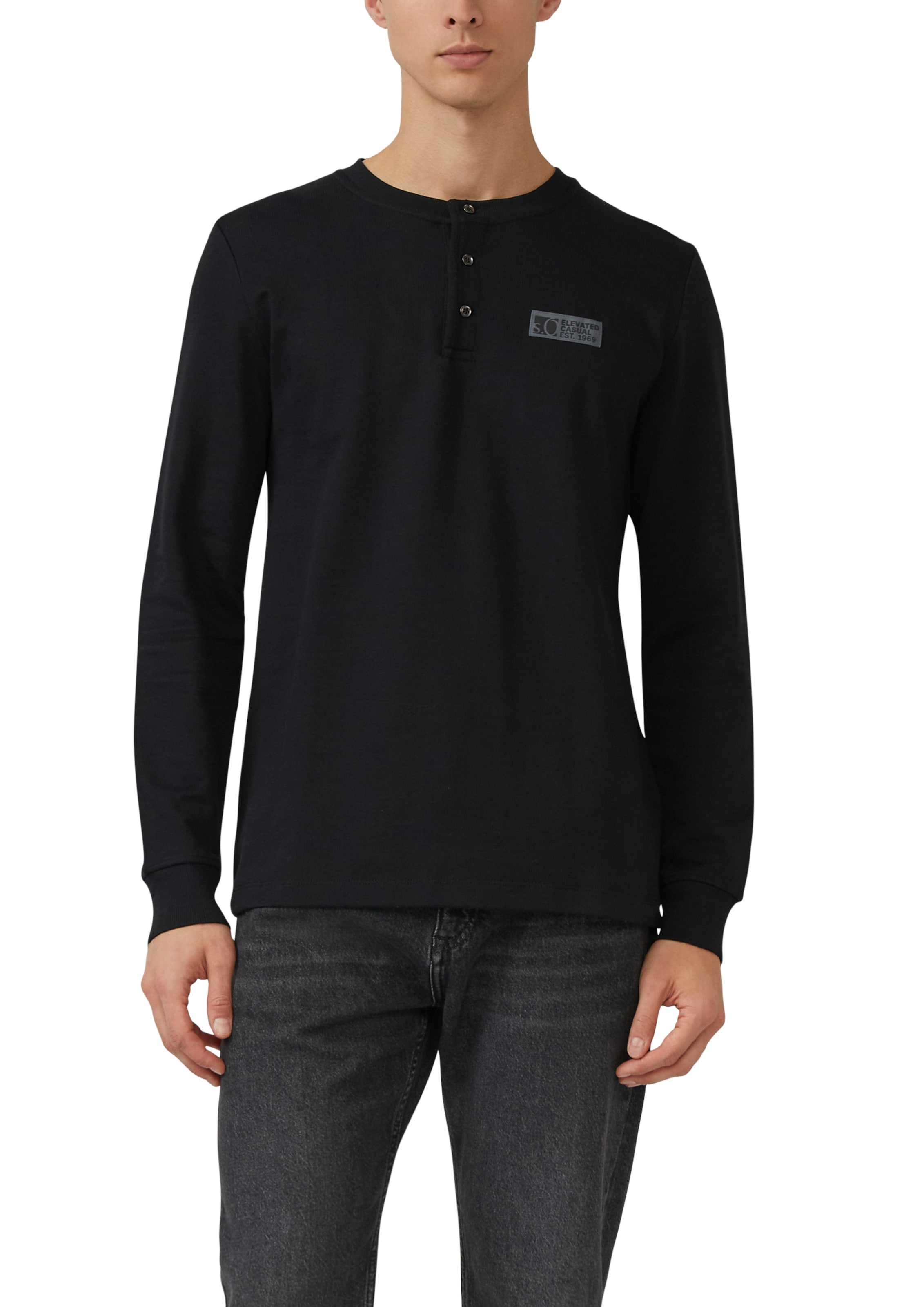Image of s.Oliver Langarmshirt mit Logo Stickerei