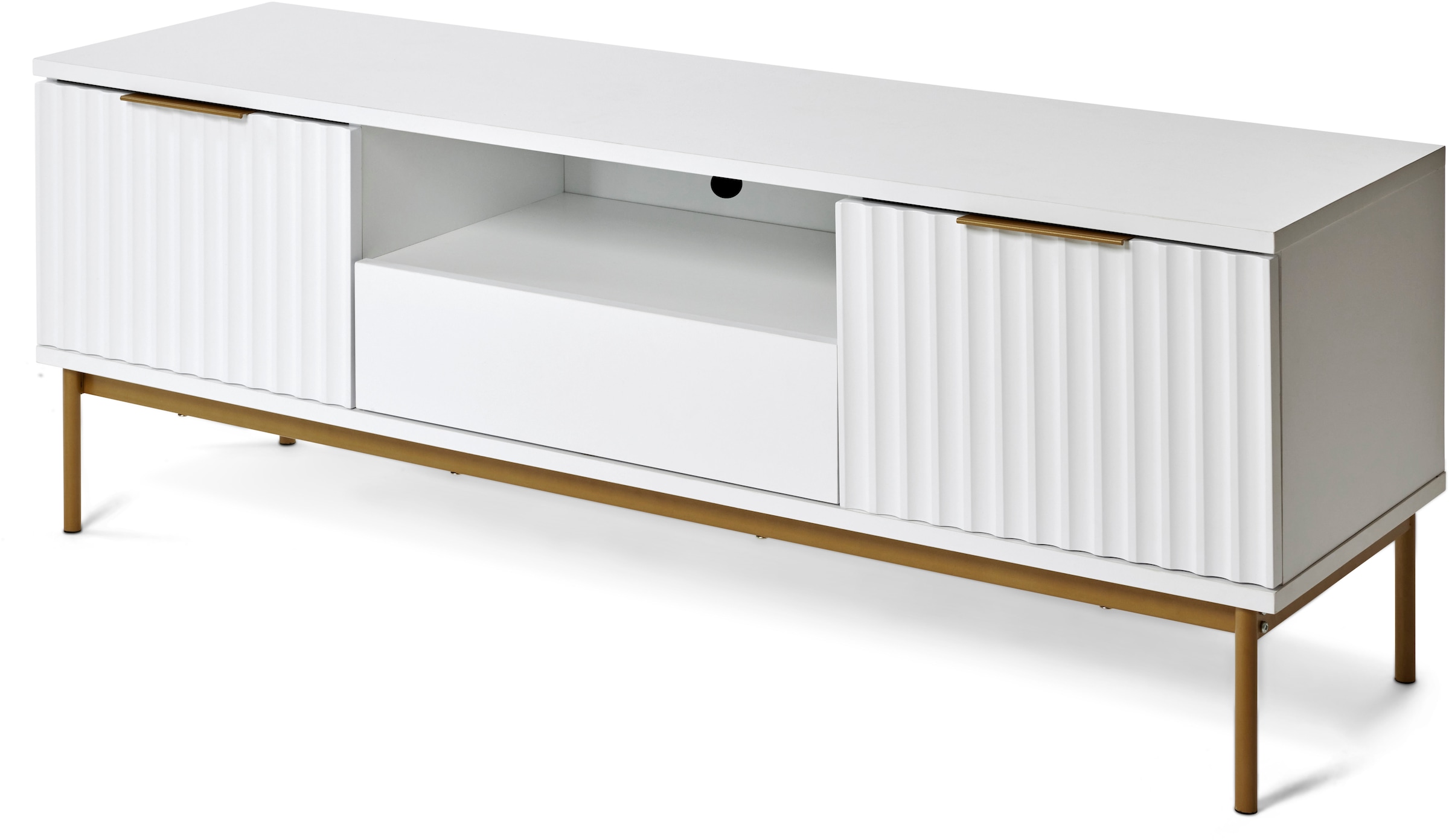 Jahnke TV-Board »CARVE TV 140« 1 Stk. tlg. Edle Gold-Applikationen, Fronten in Wellendesign, 140 cm