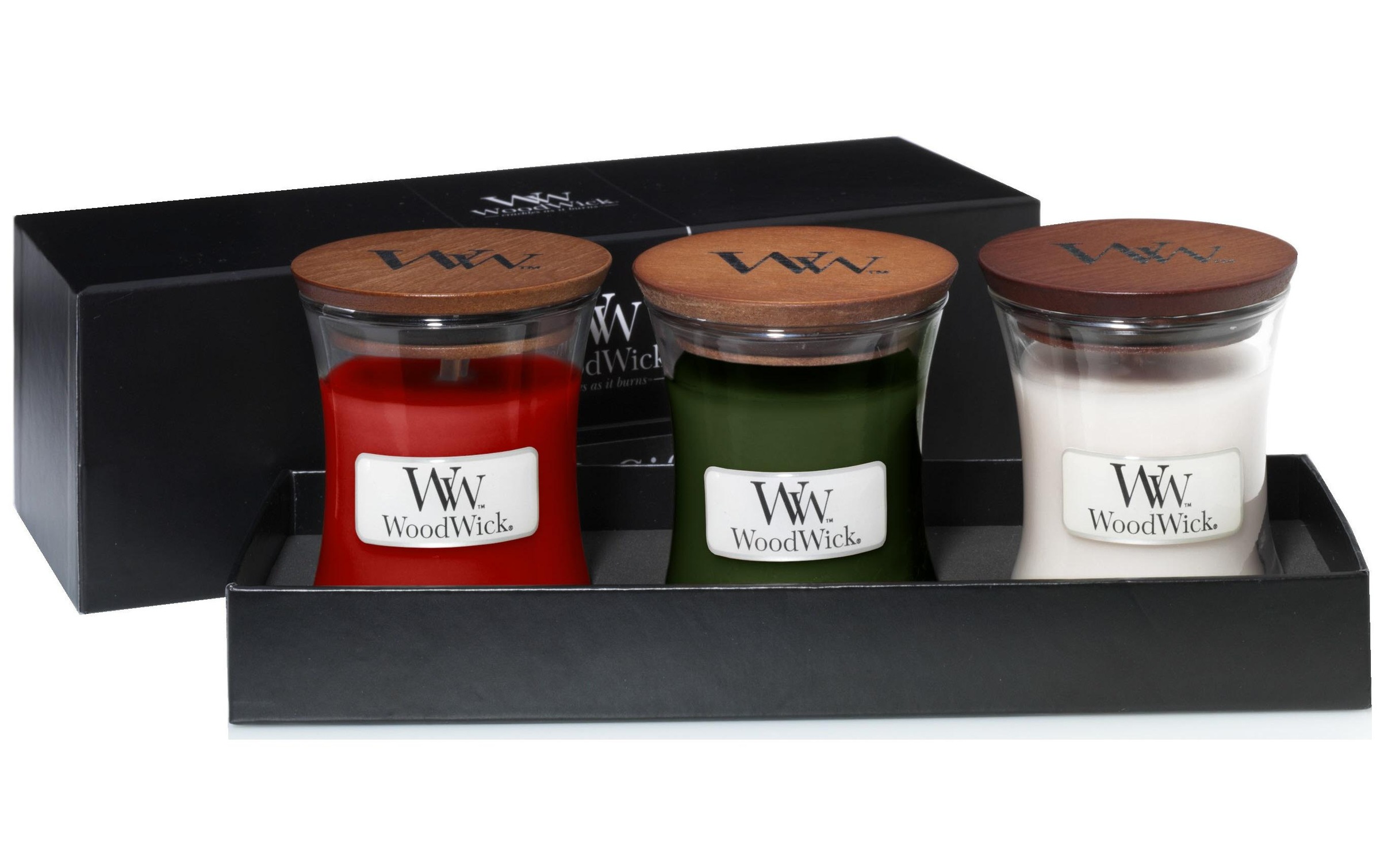 Image of Woodwick Duftkerze »Geschenkset Mini Glas 3 Düfte«, (Set, 3 tlg.) bei Ackermann Versand Schweiz