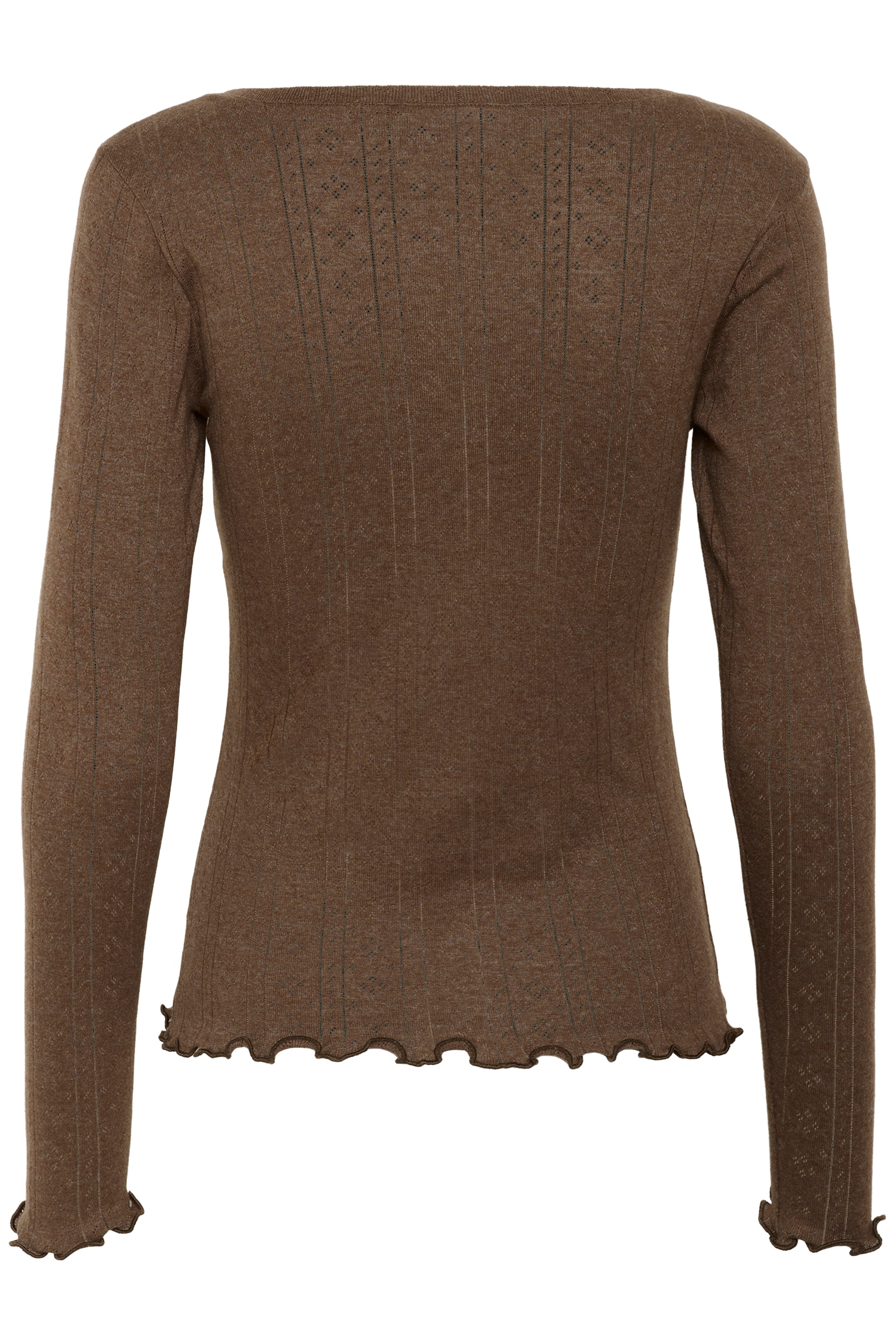 Saint Tropez Veste en tricot »GruSZ Cardigan« mit Lochstickerei und gewelltem Saum
