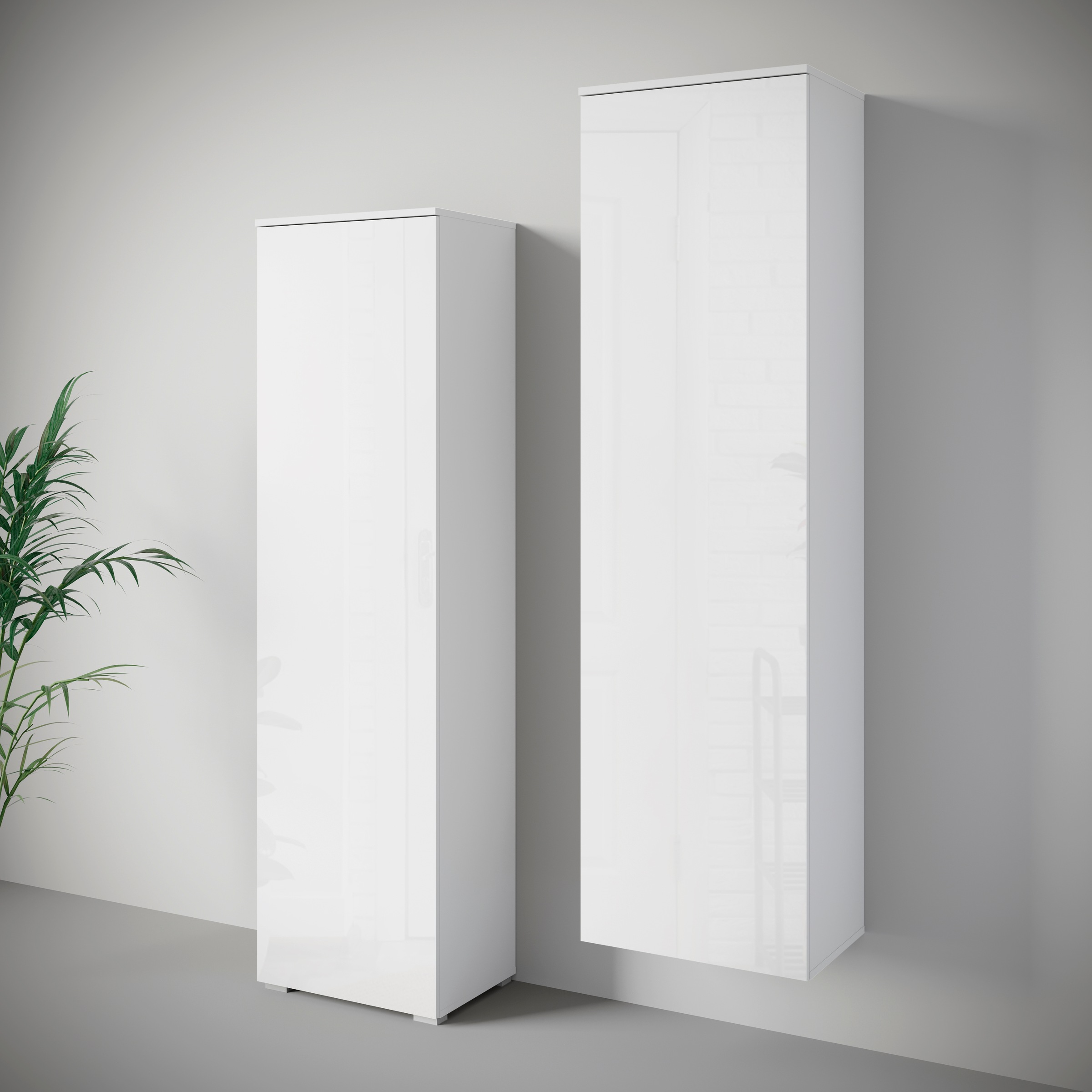 Image of GOODproduct Schuhschrank "Paris, stehend oder hängend montierbar, Türanschlag wechselbar" moderne Garderobenschrank Höhe 180cm, 6 geräumiger Fächer
