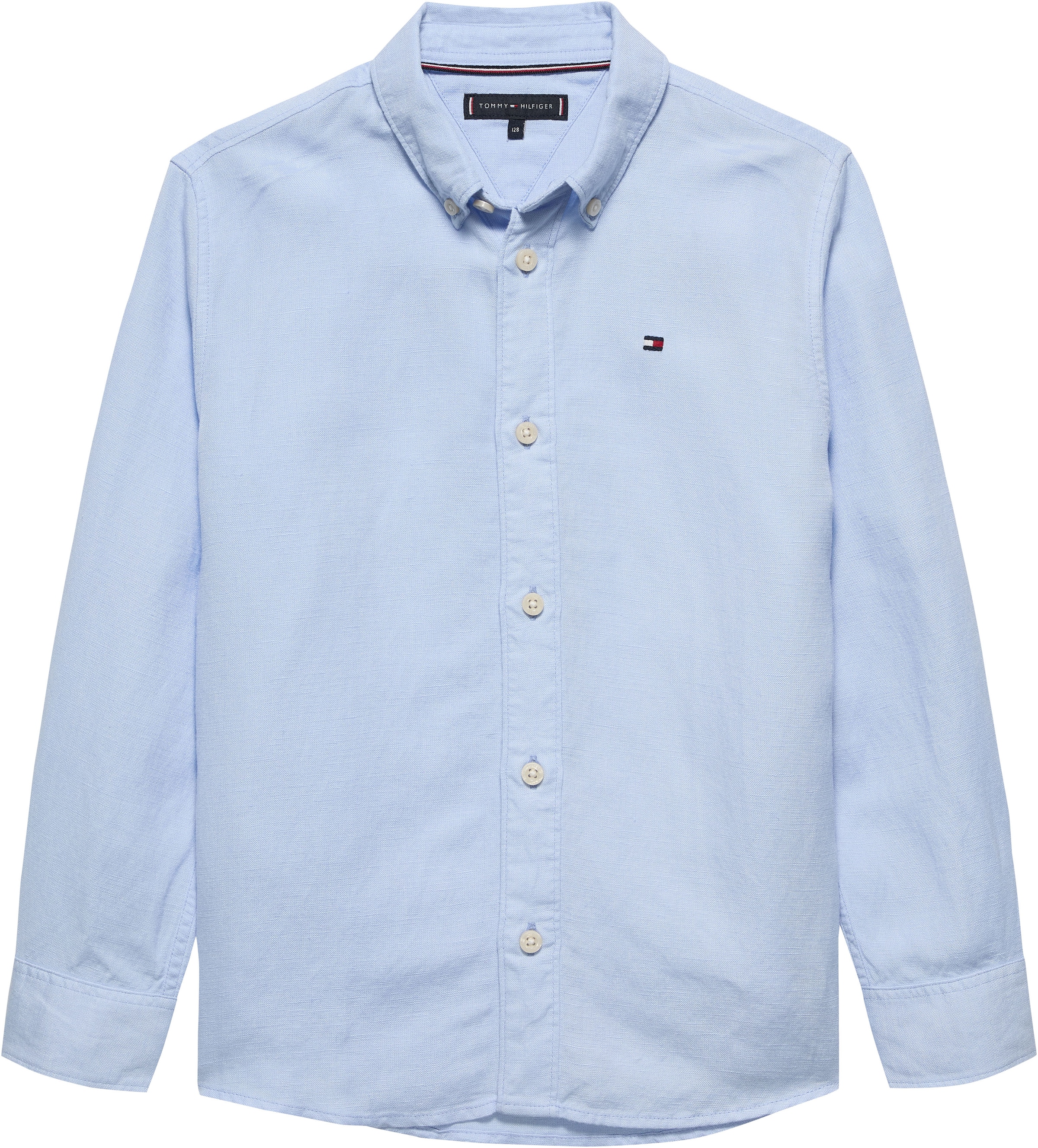 Tommy Hilfiger Chemise à manches longues »LINEN BLEND RELAXED SHIRT LS« mit Brusttasche, Logostickerei