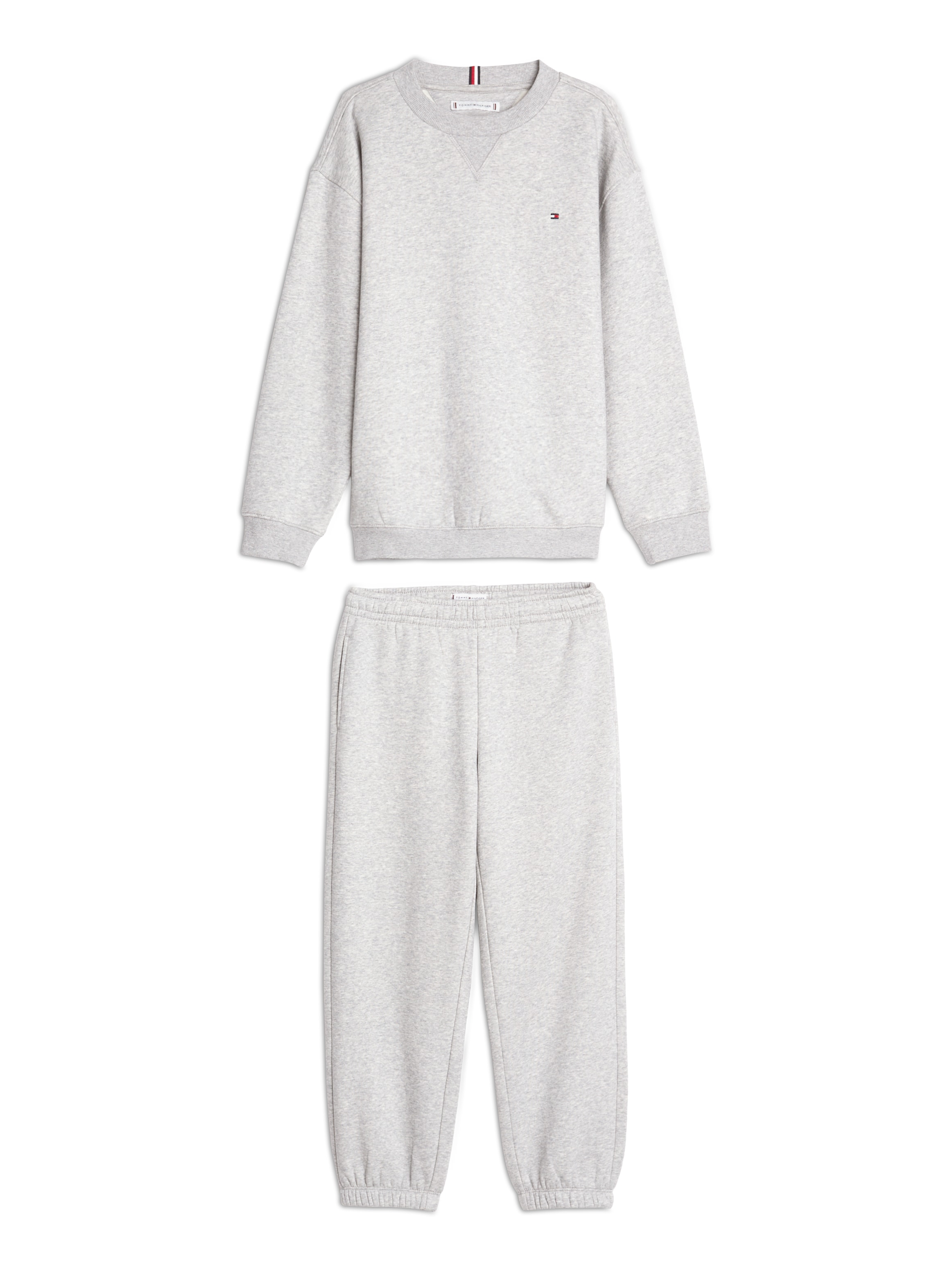 Tommy Hilfiger Langarmshirt & Hose »U TIMELESS FLEECE SET«, Babys bis 2 Jahre, melierte Ware