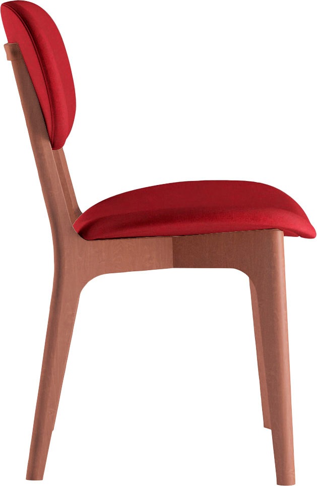 INOSIGN Stuhl »COZY Made in Italy«, (Set), 2 St., Microfaser, Gestell in Buche, Kirsch- oder Nussbaum, Massivholz, Design Stuhl