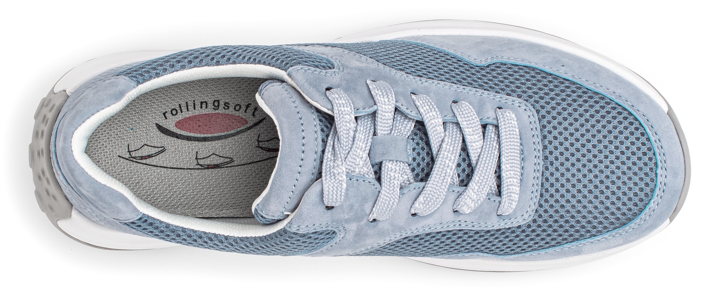 Gabor Rollingsoft Keilsneaker, Freizeitschuh, Halbschuh, Schnürschuh mit OPTIFIT-Fussbett