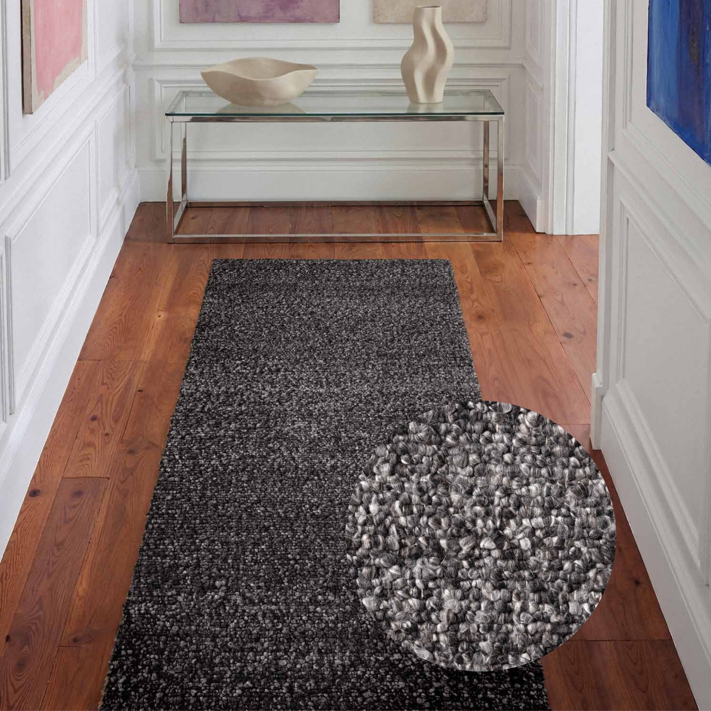 Ted Baker Teppich »Soft Bouclé Portobello , auch als Läufer« rechteckig 10 mm Höhe Woll-Optik, Bouclé Meliert, Wohnzimmer, Esszimmer, Schlafzimmer, Flur