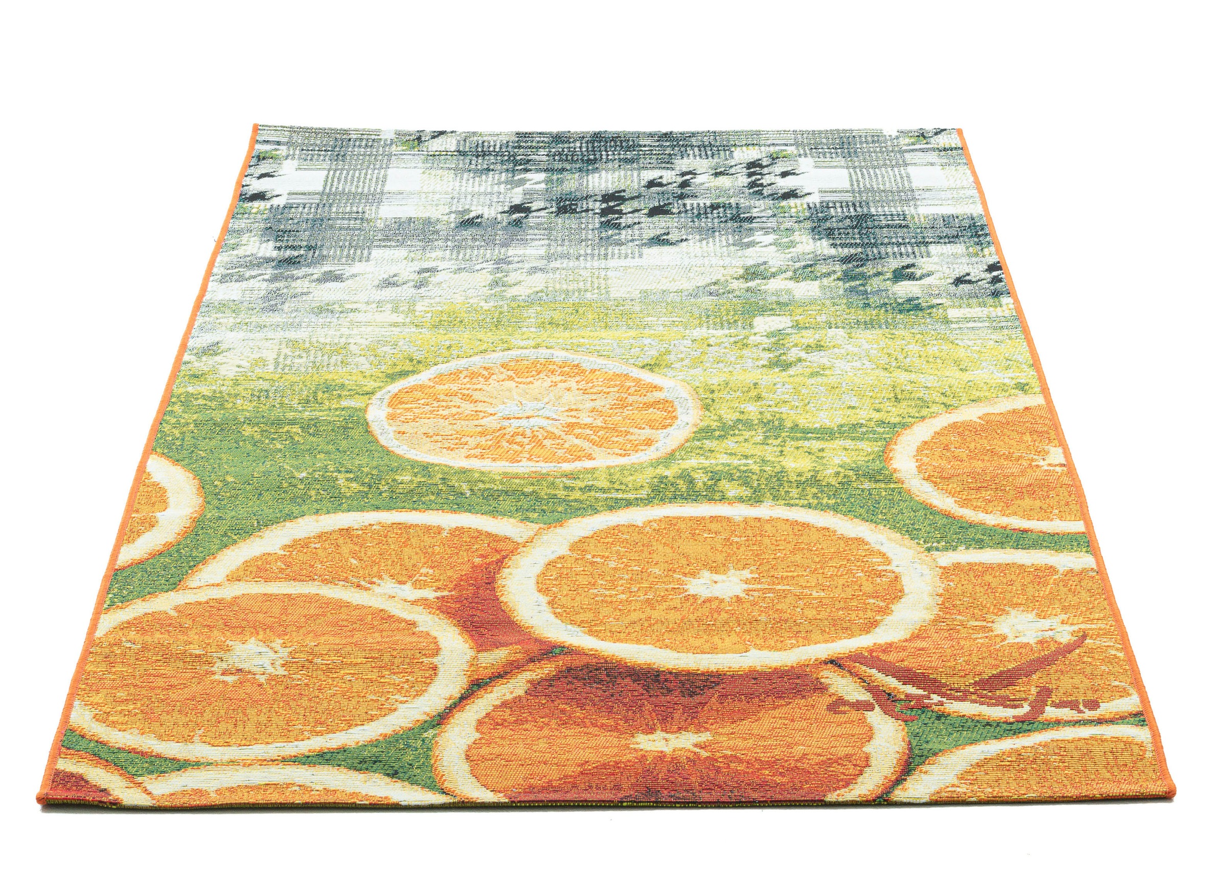 Image of Sansibar Teppich »Rantum Beach 002«, rechteckig, 5 mm Höhe, Flachgewebe, modernes Sommer Design, Motiv Orangenscheiben, In- & Outdoor geeignet, ideal im Wohnzimmer & Schlafzimmer bei Ackermann Versand Schweiz