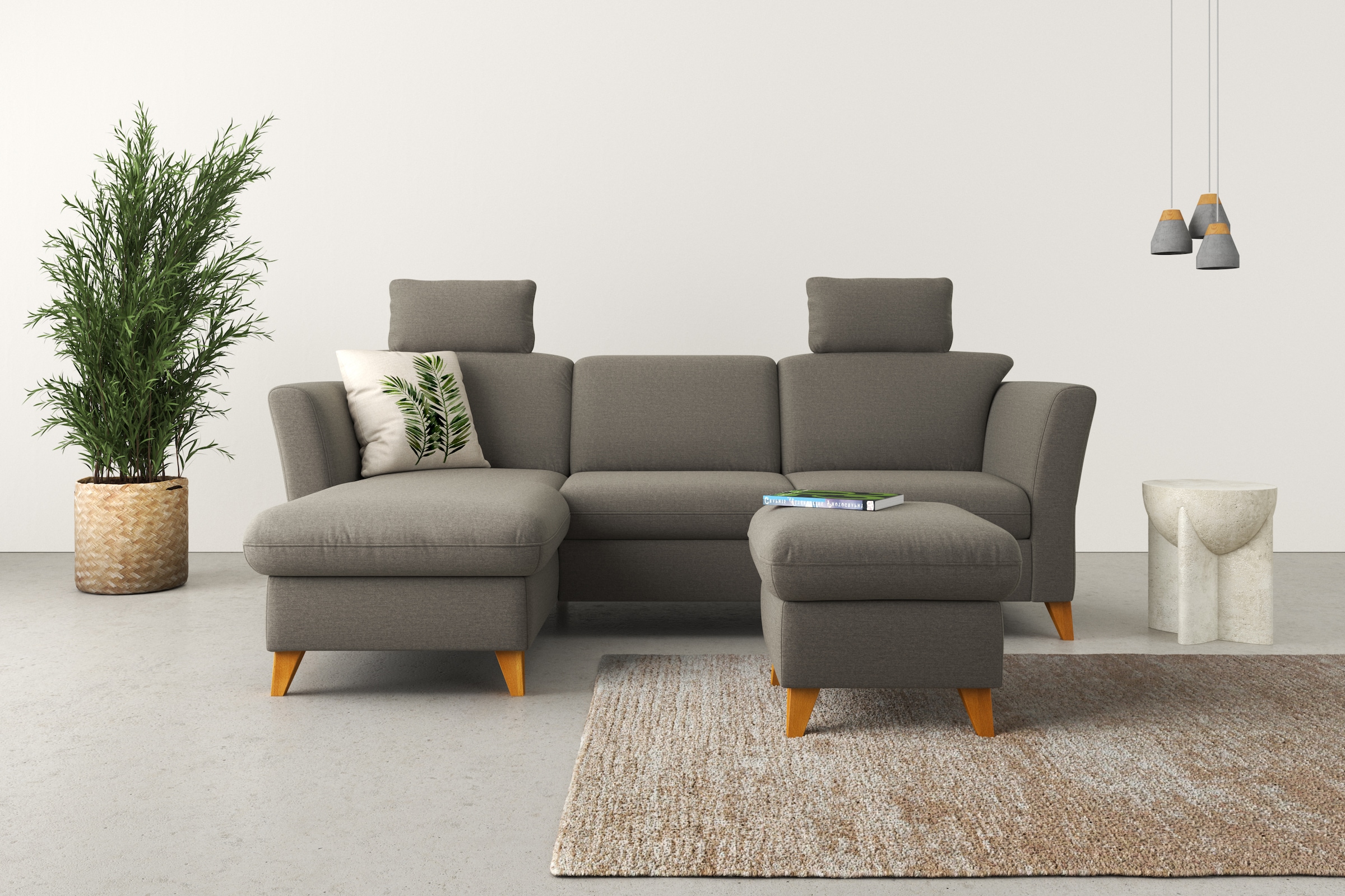Image of Home affaire Ecksofa "Trelleborg L-Form" Federkern-Polsterung, wahlweise mit Bettfunktion und Bettkasten