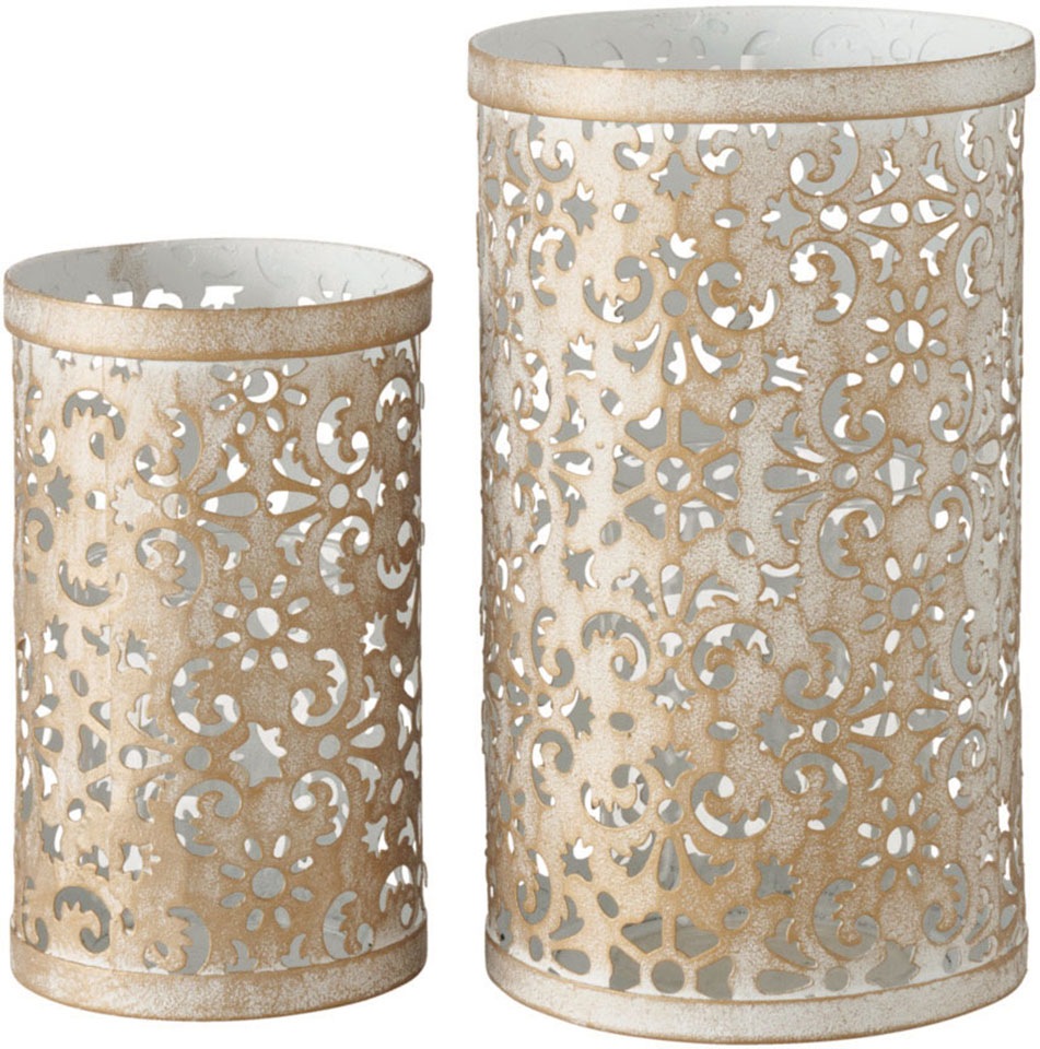 Image of BOLTZE Windlicht »Grimaldi«, (Set, 2 St.), aus Eisen, Höhe ca. 17 cm und 22 cm bei Ackermann Versand Schweiz