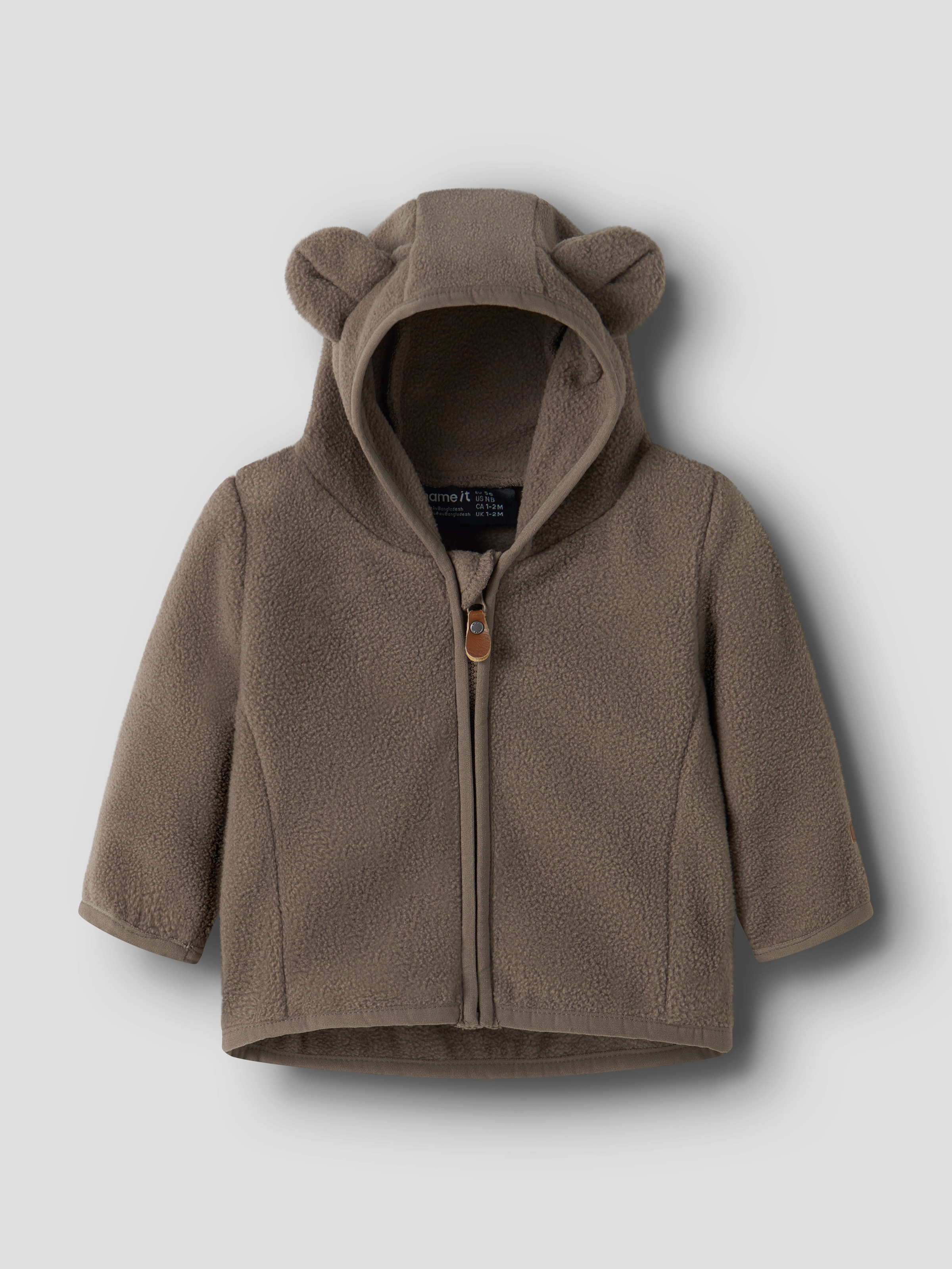 Name It Veste à capuche en polaire »NBNMEEKO FLEECE JACKET MELANGE« avec capuche polaire, fermeture éclair avec protège-menton