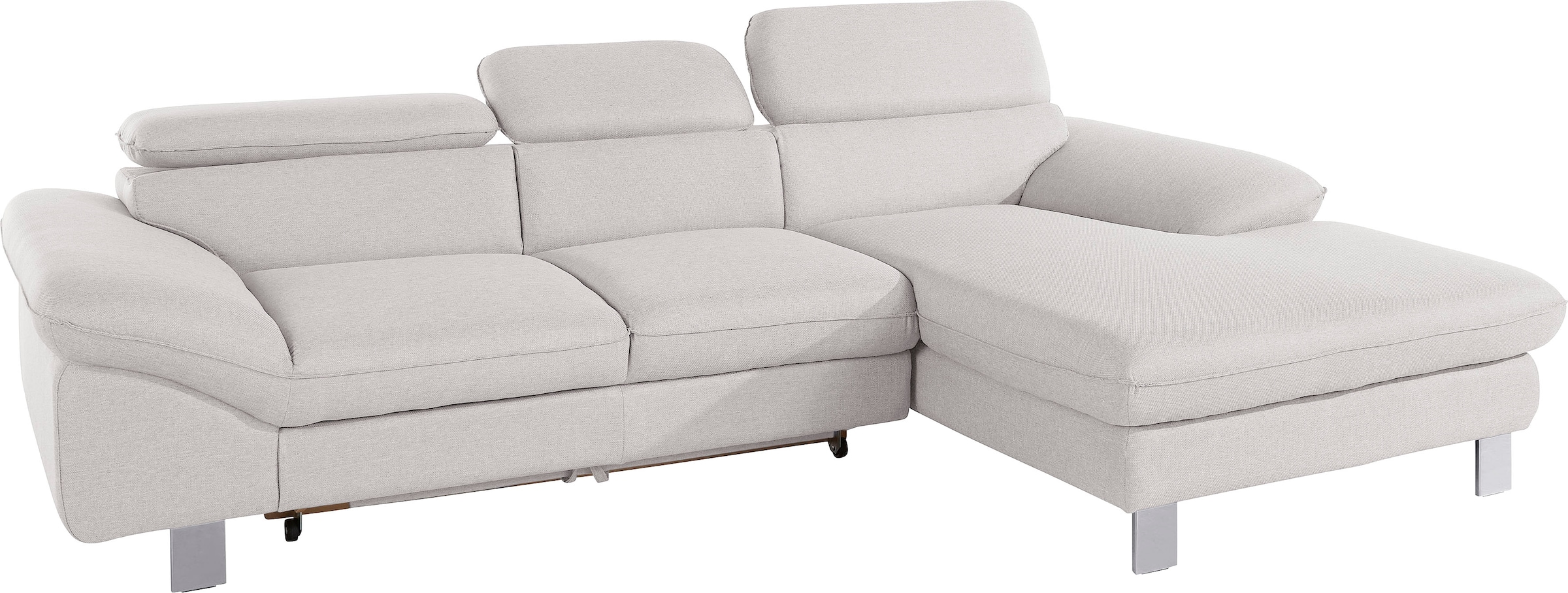 COTTA Polstergarnitur »Driver L-Form«, (Set, 2 tlg.), Set bestehend aus: Ecksofa mit Kopfteilverstellung & Hocker